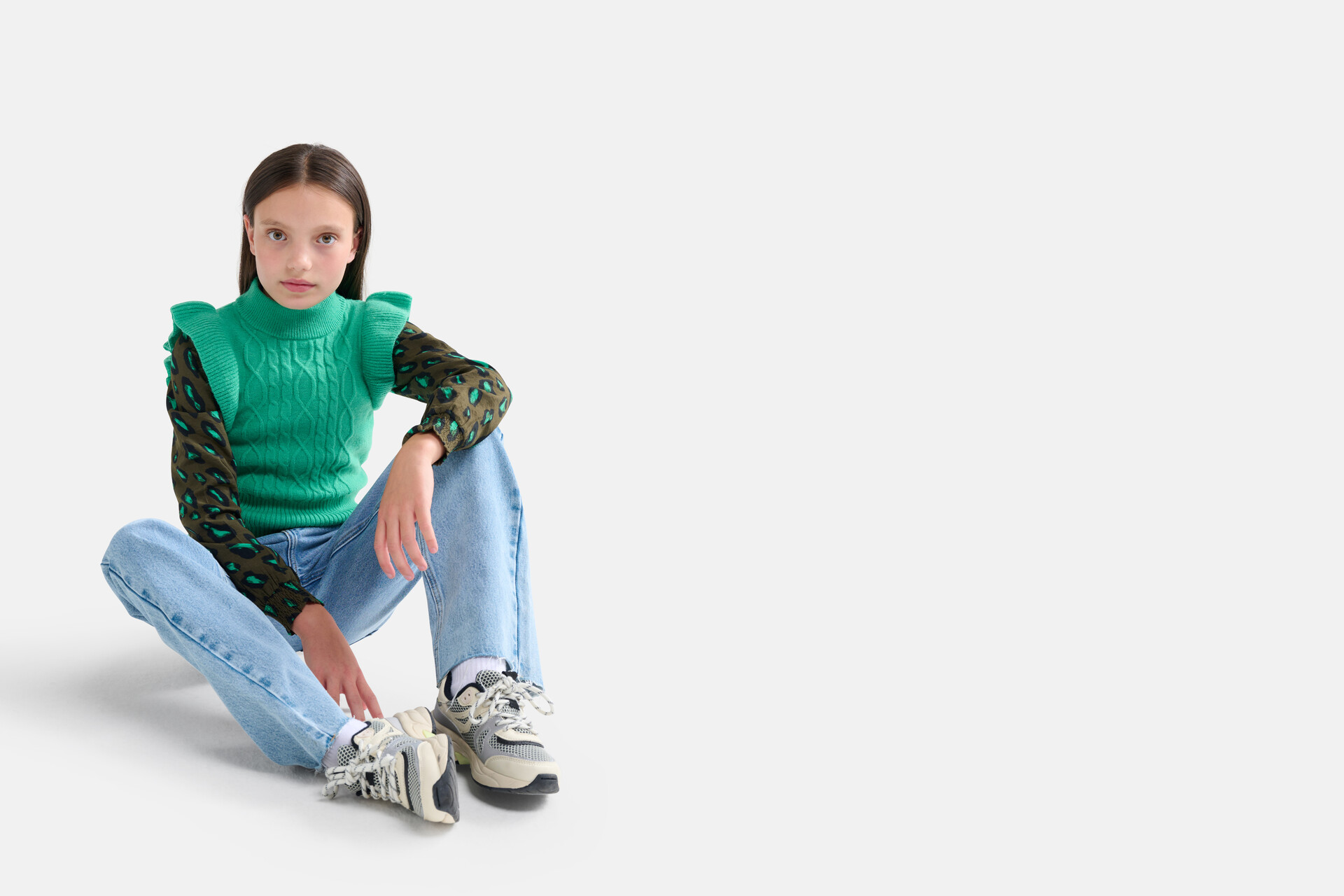 Ruffle Kabel Spencer Lichtgroen SHOEBY GIRLS