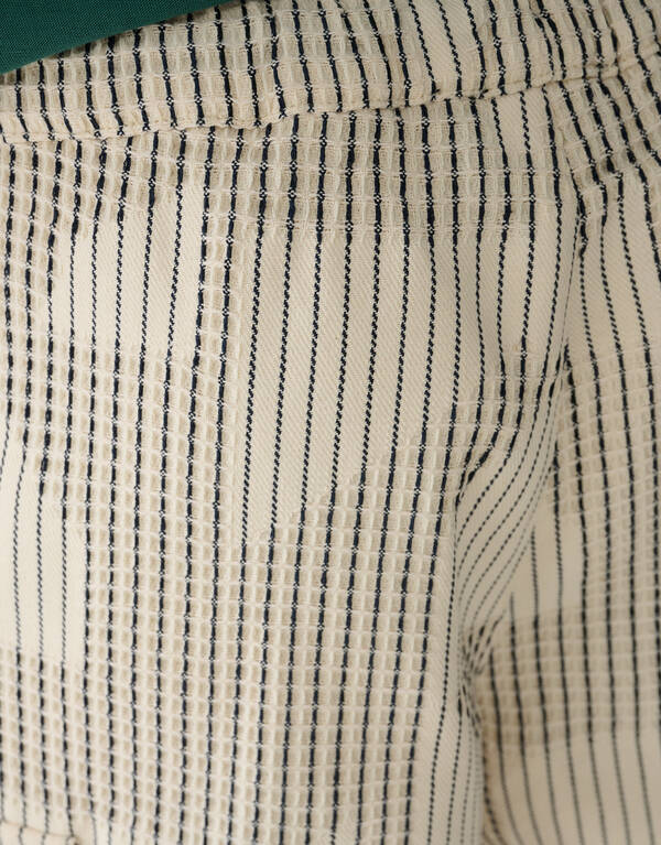 Waffle Stripe Short Gebroken Wit SHOEBY BOYS