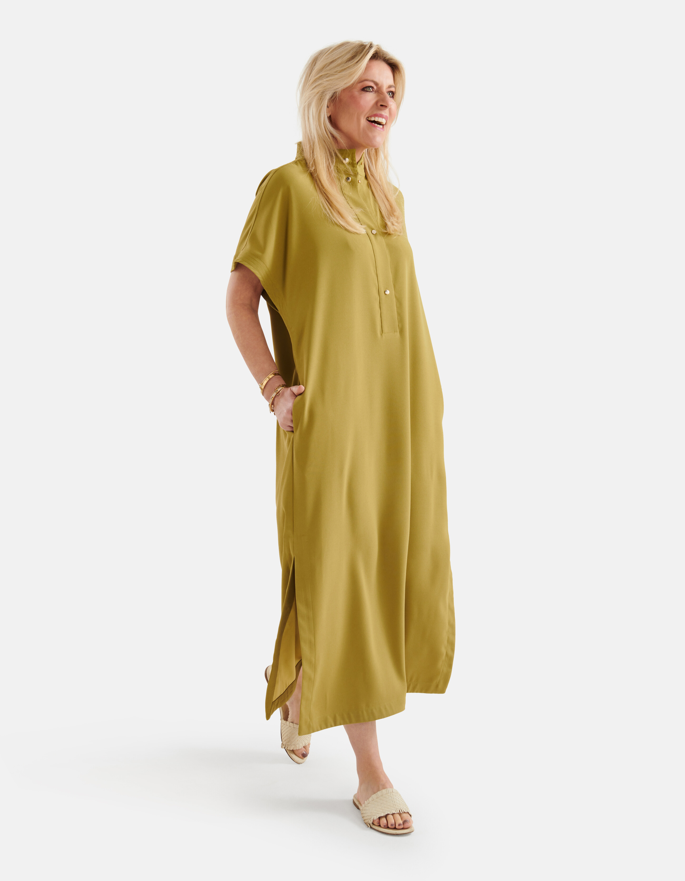 Relativiteitstheorie aanraken Verdorde Kaftan Jurk Groen By Lonneke | Shoeby