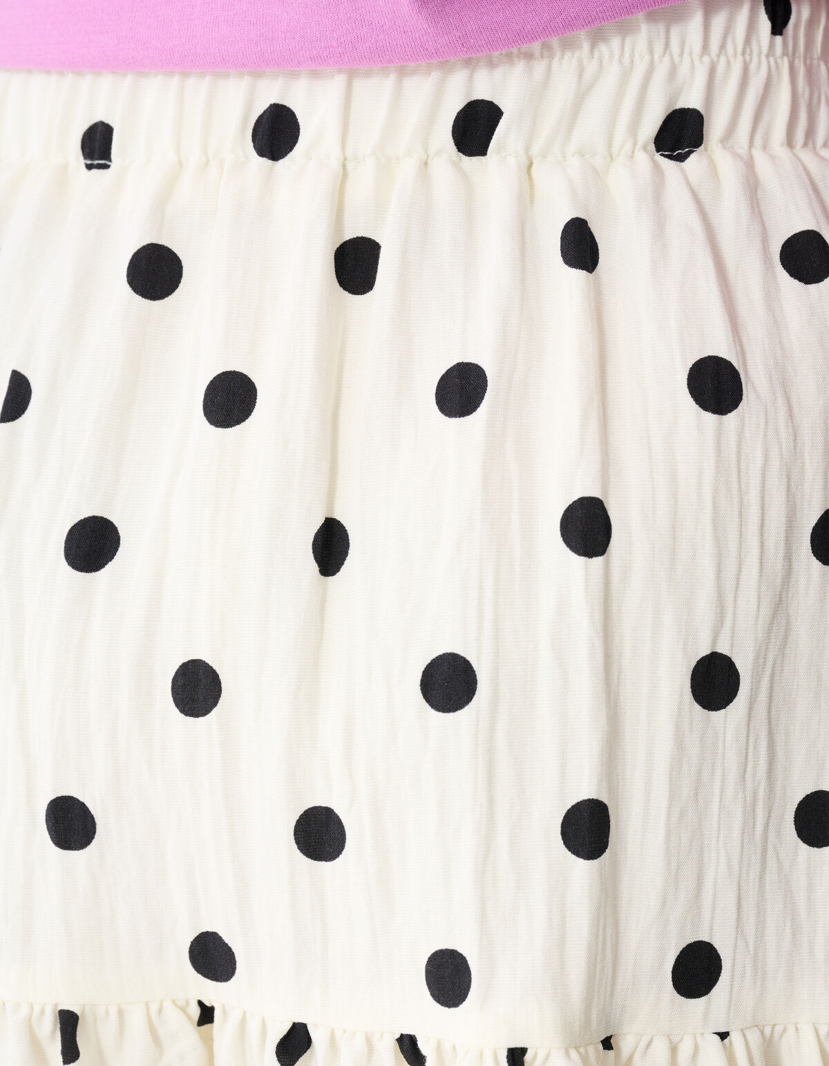 Polkadot Mini Rok Gebroken Wit SHOEBY GIRLS