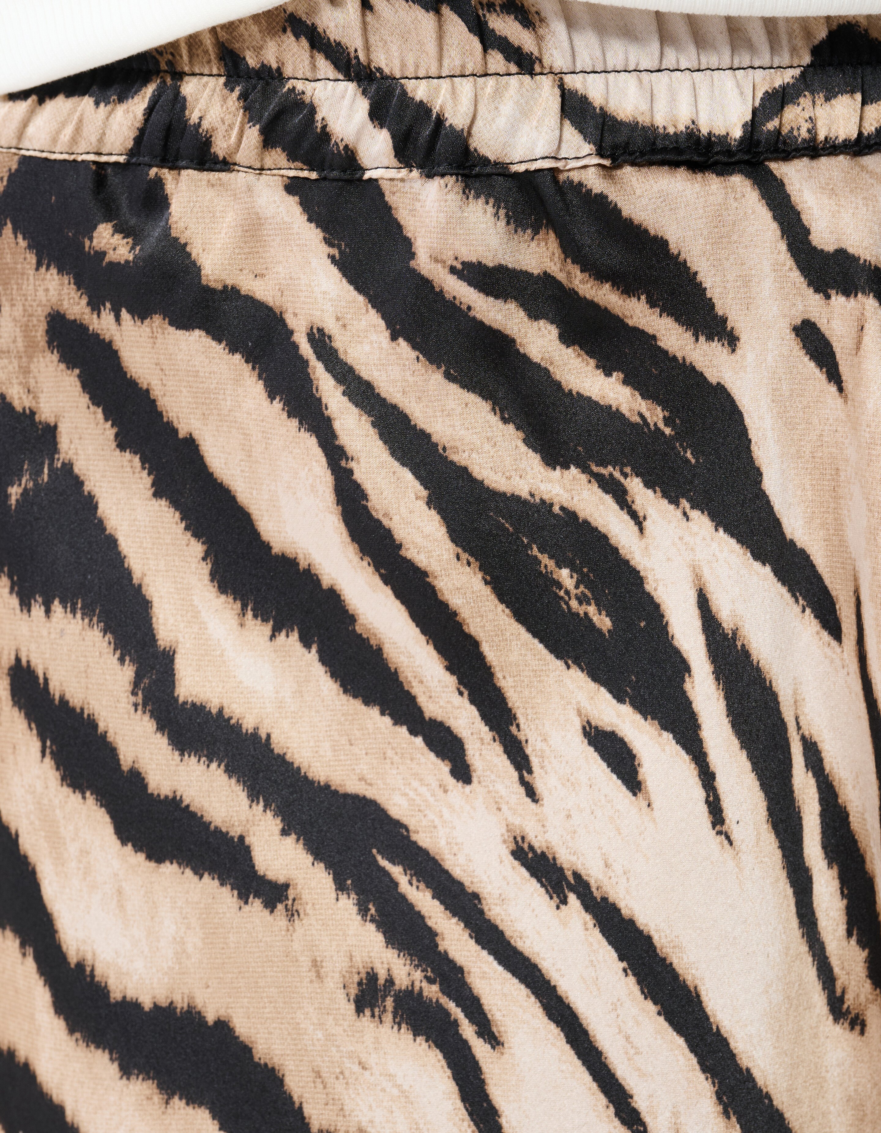 Satijnen Tijger Maxi Rok Bruin SHOEBY WOMEN