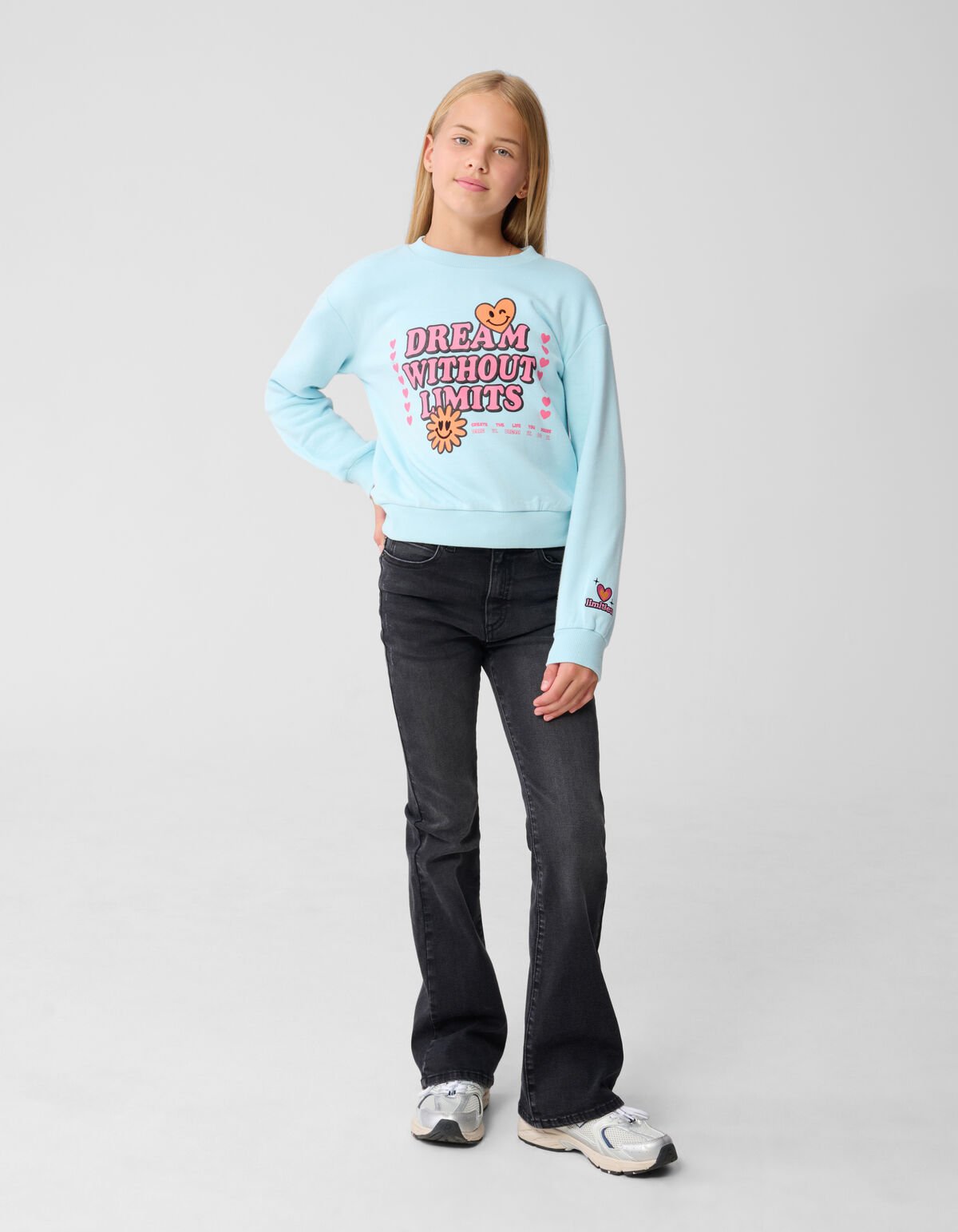 Dream Artwork Sweater Lichtblauw SHOEBY GIRLS