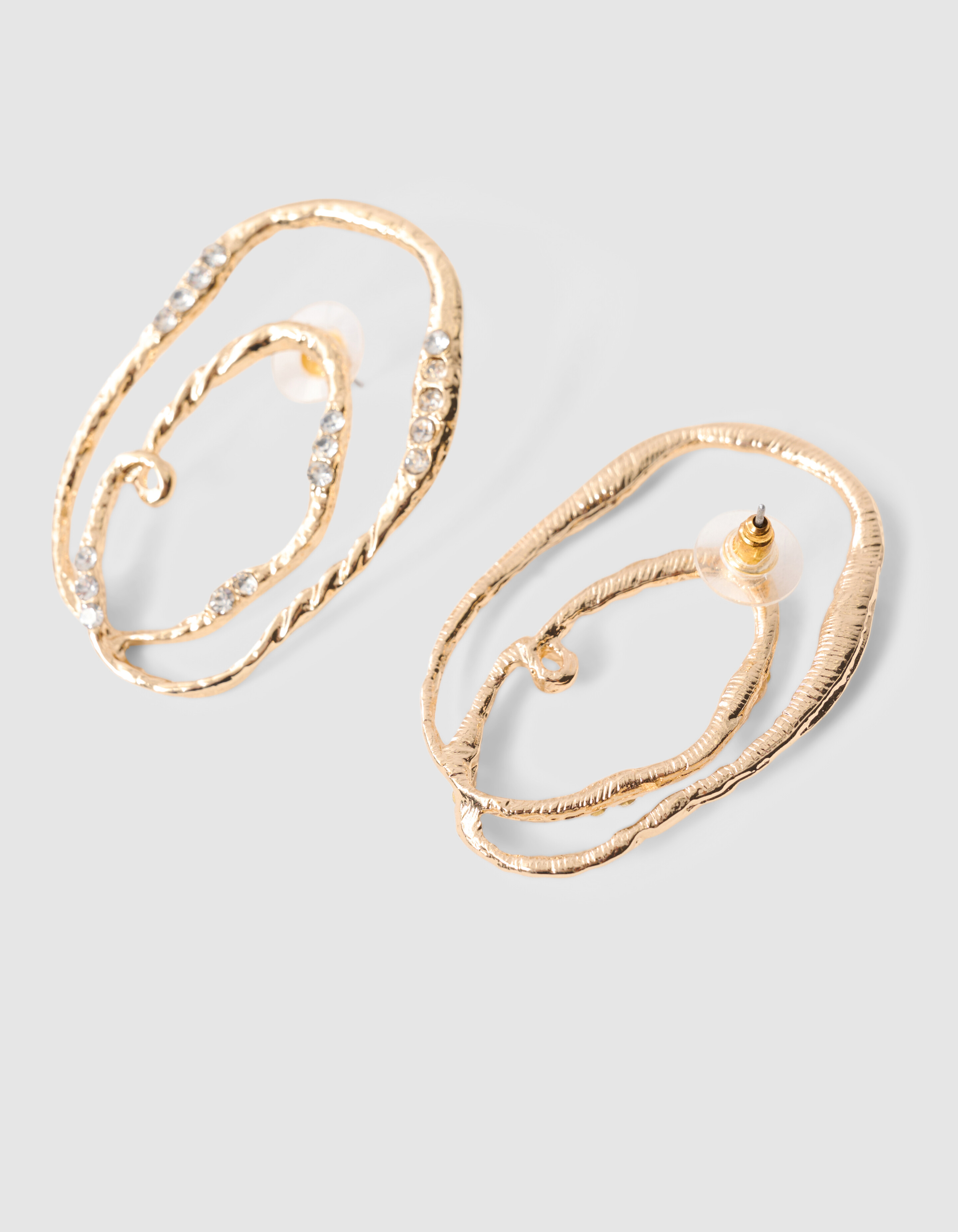 Round Strass Oorbellen Goud SHOEBY ACCESSOIRES