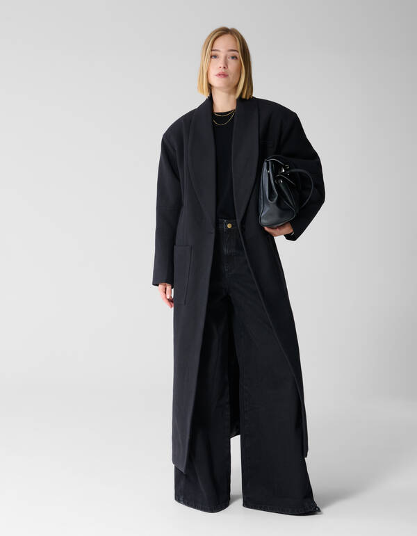 Oversized Mantel Zwart By Lonneke SHOEBY WOMEN