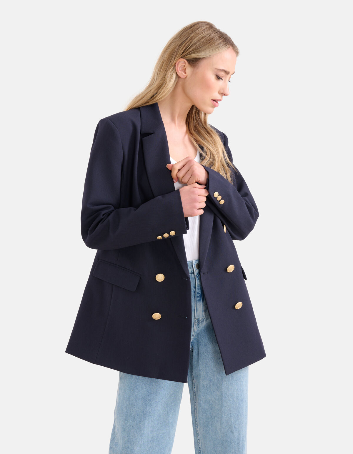 Relaxed Fit Blazer Donkerblauw By Lonneke SHOEBY WOMEN