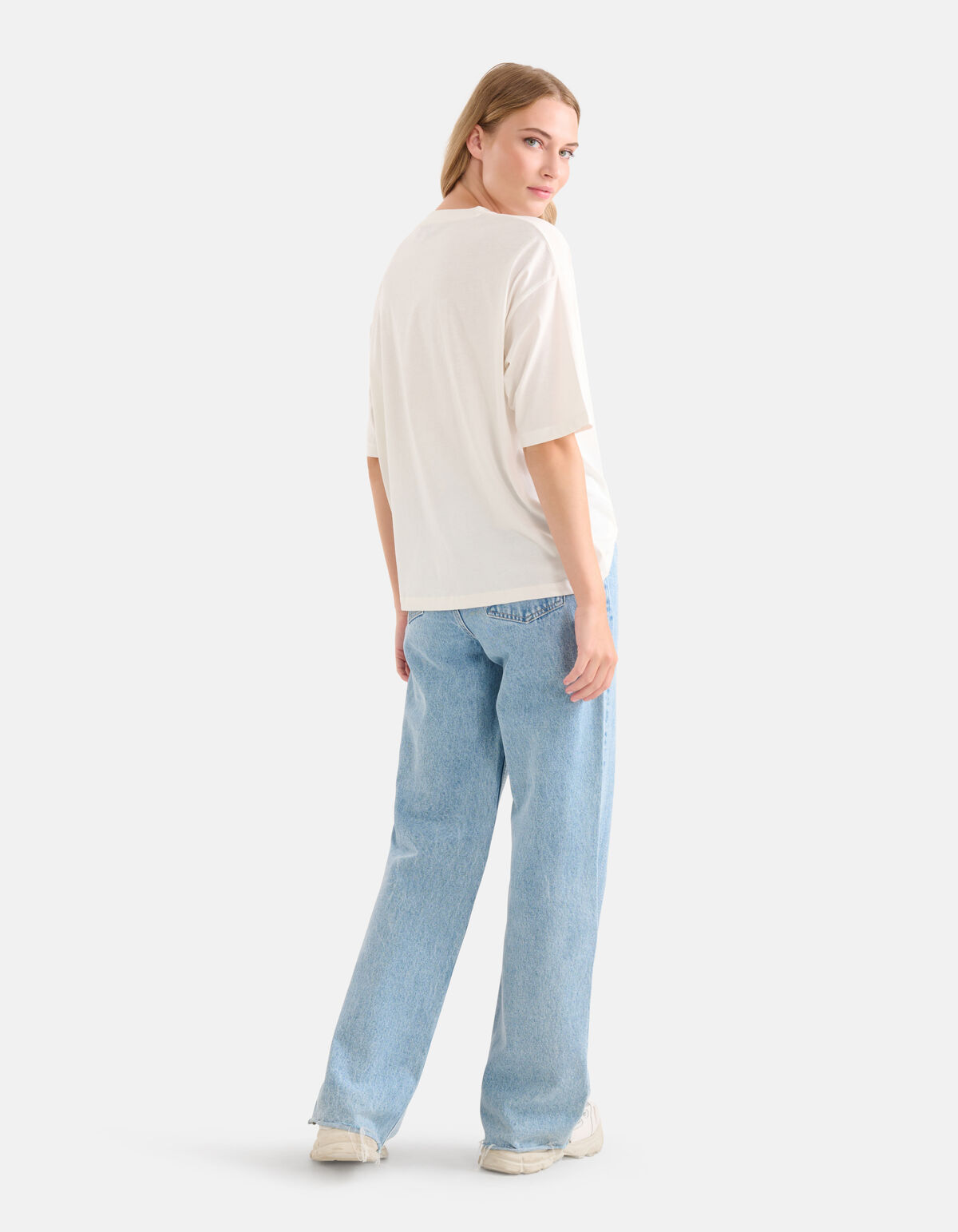 Artwork T-shirt Gebroken Wit SHOEBY WOMEN