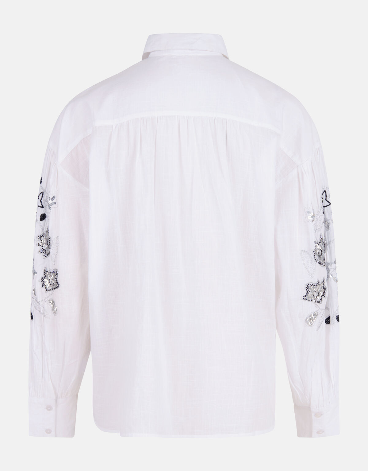 Embroidery Pailletten Blouse Wit SHOEBY WOMEN