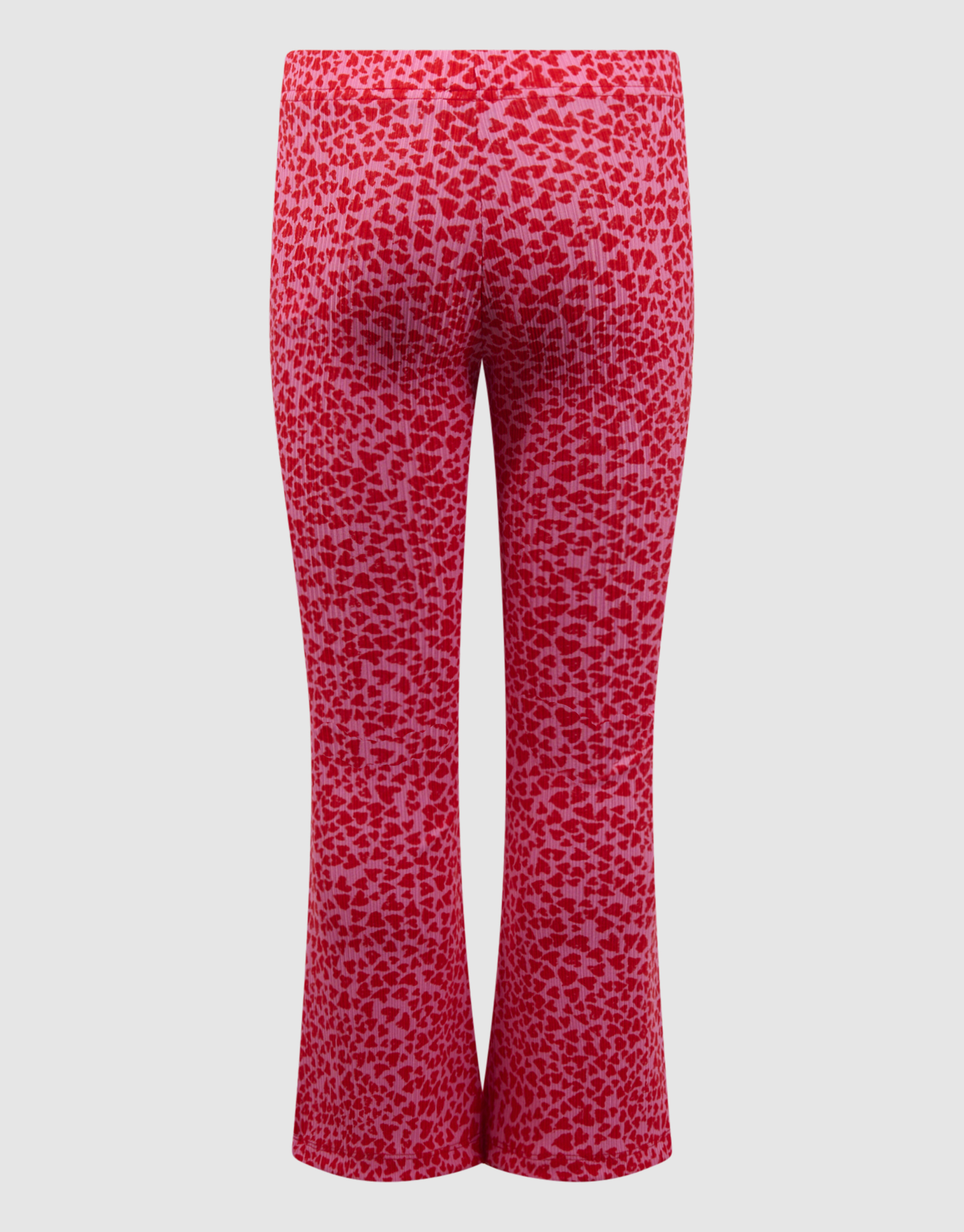Rib Heart Flaired Legging Roze SHOEBY GIRLS
