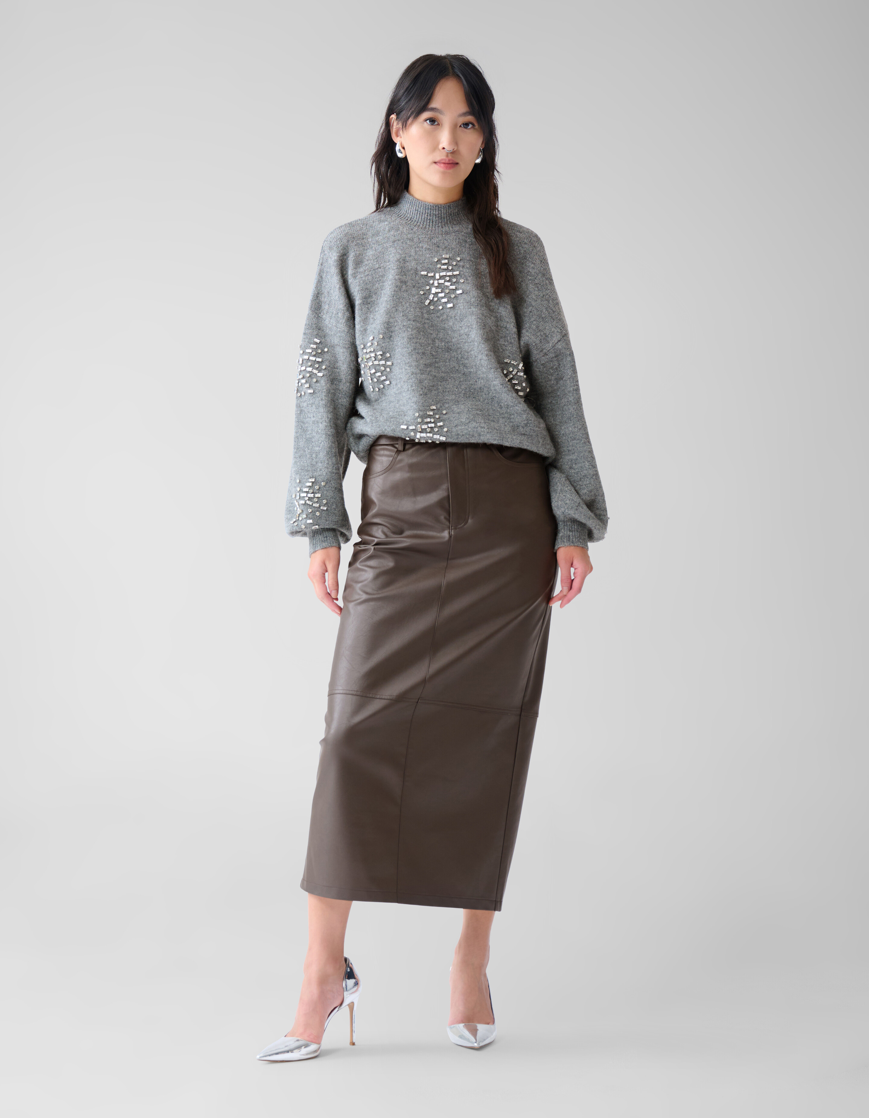 Maxi Rok Bruin SHOEBY WOMEN