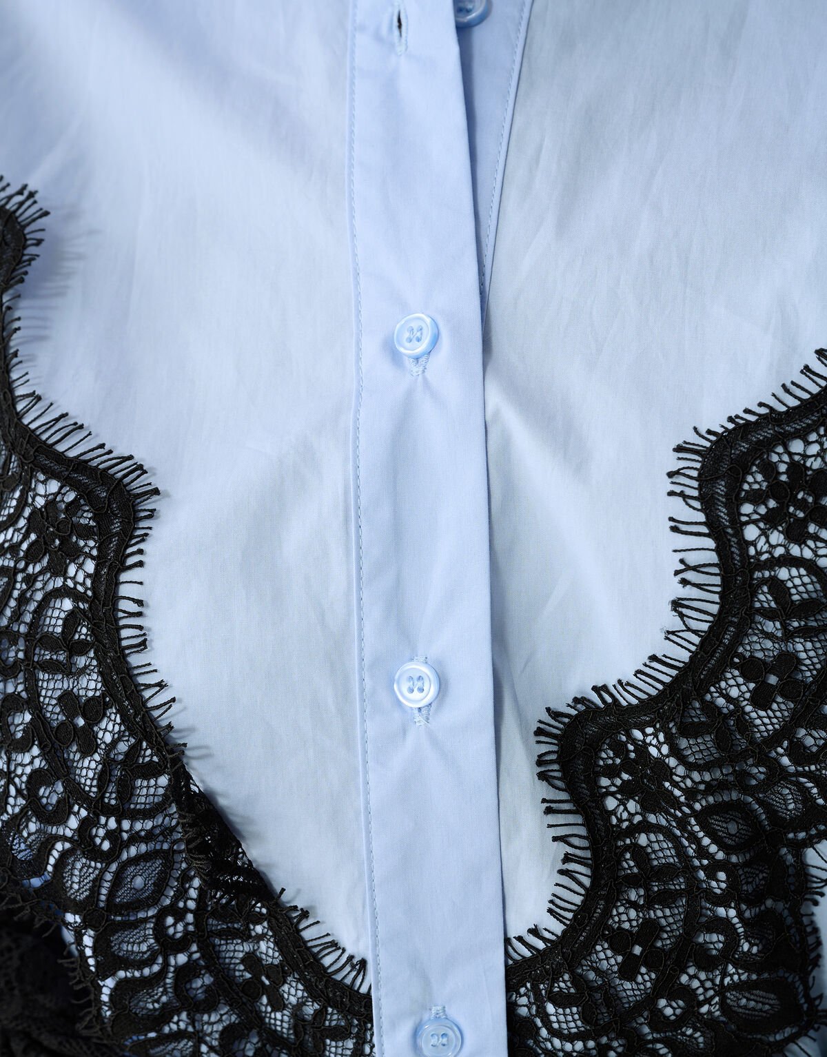 Oversized Kanten Blouse Blauw SHOEBY WOMEN