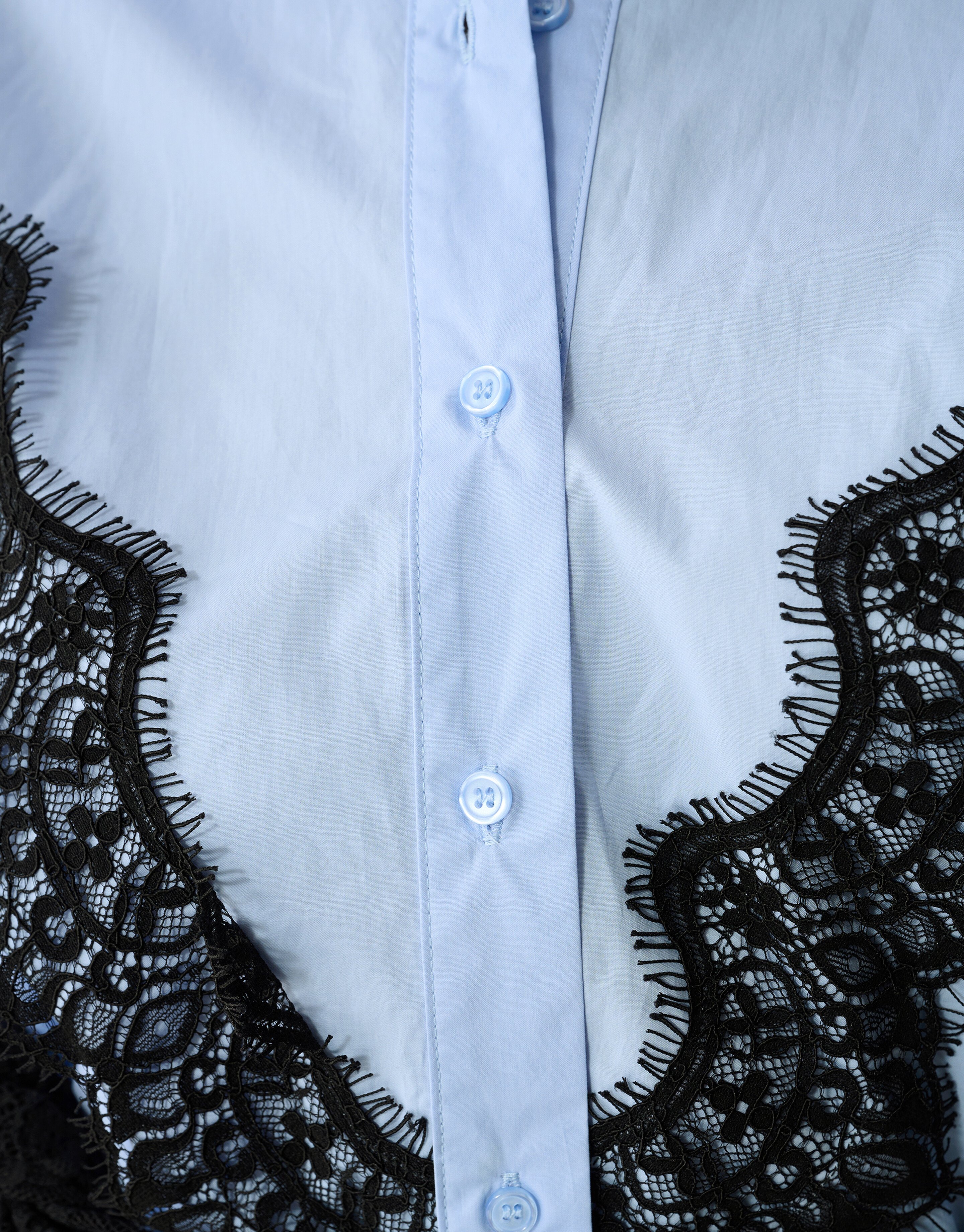 Oversized Kanten Blouse Blauw SHOEBY WOMEN