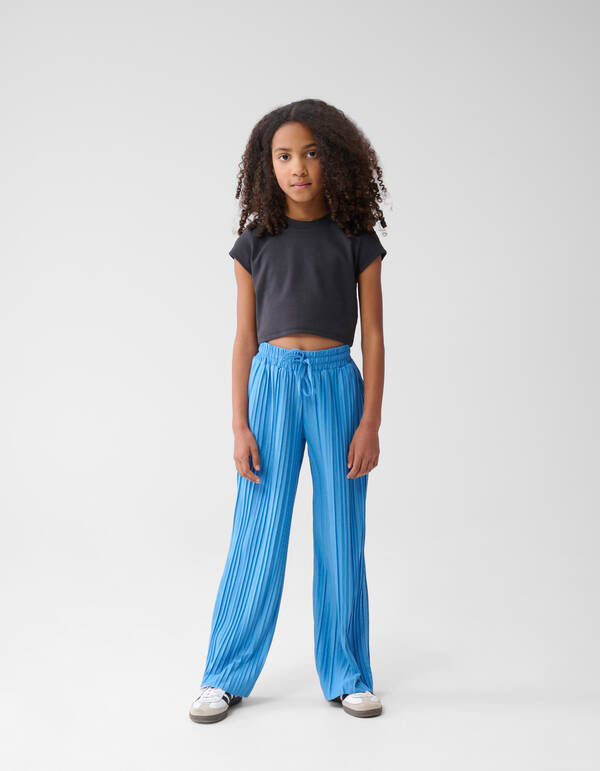 Plissé Broek Blauw SHOEBY GIRLS