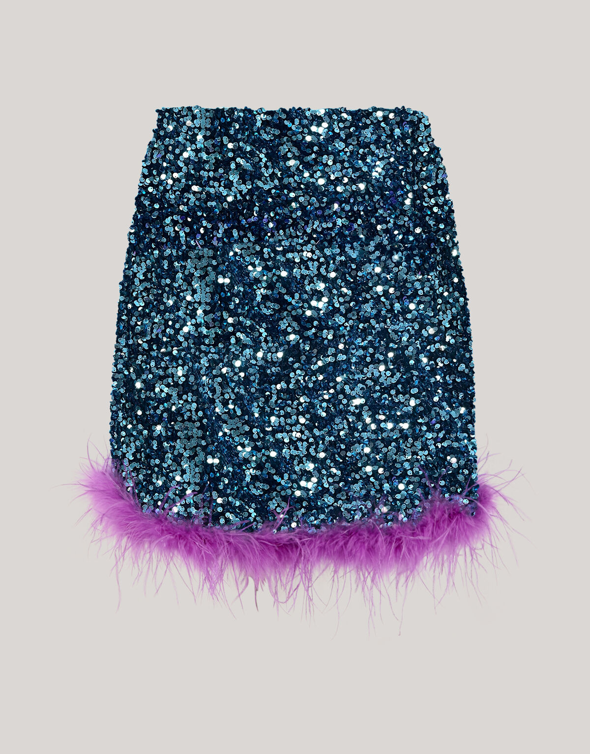 Pailletten Mini Rok Blauw SHOEBY WOMEN