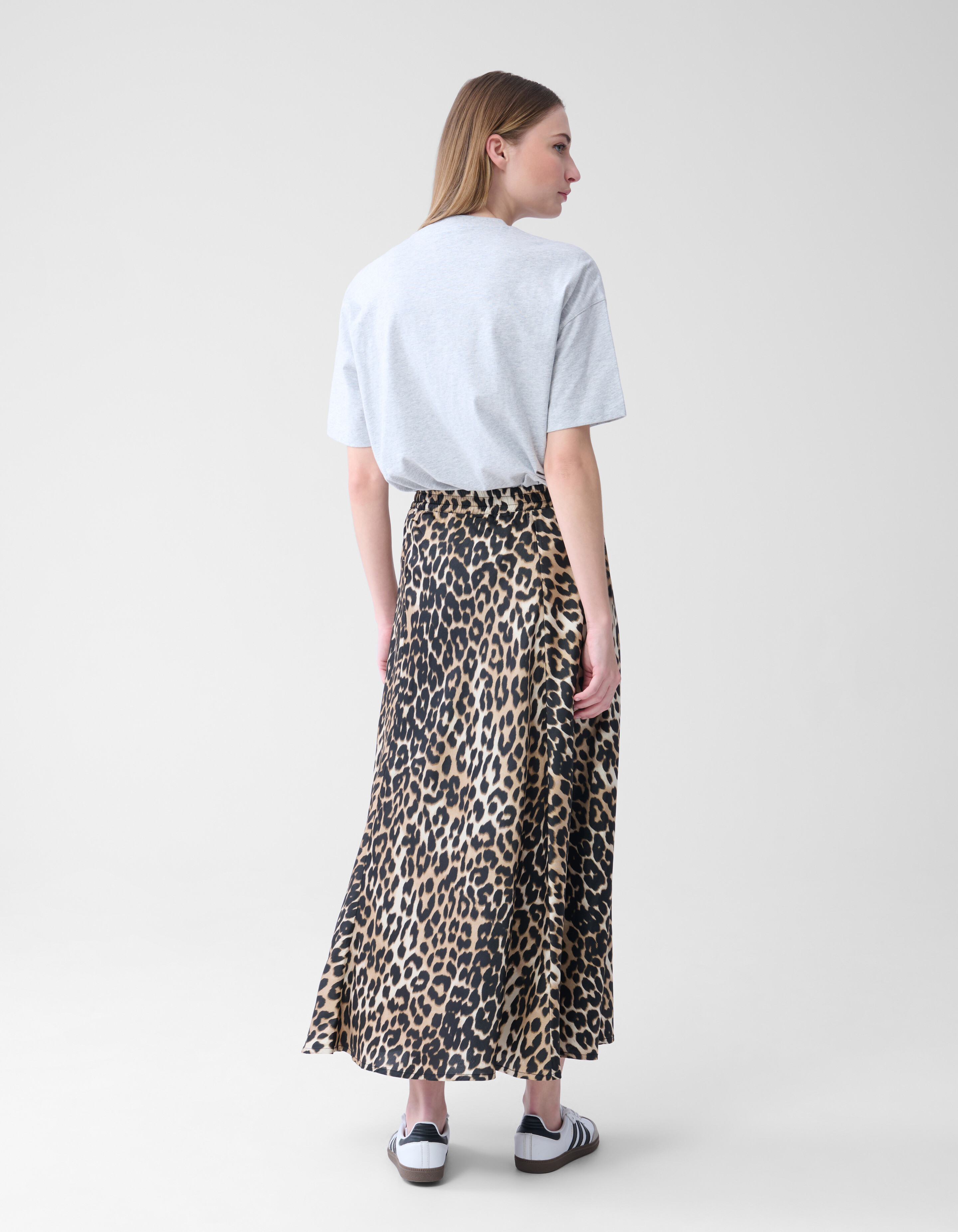 Oversized Basis T-shirt Lichtgrijs SHOEBY WOMEN