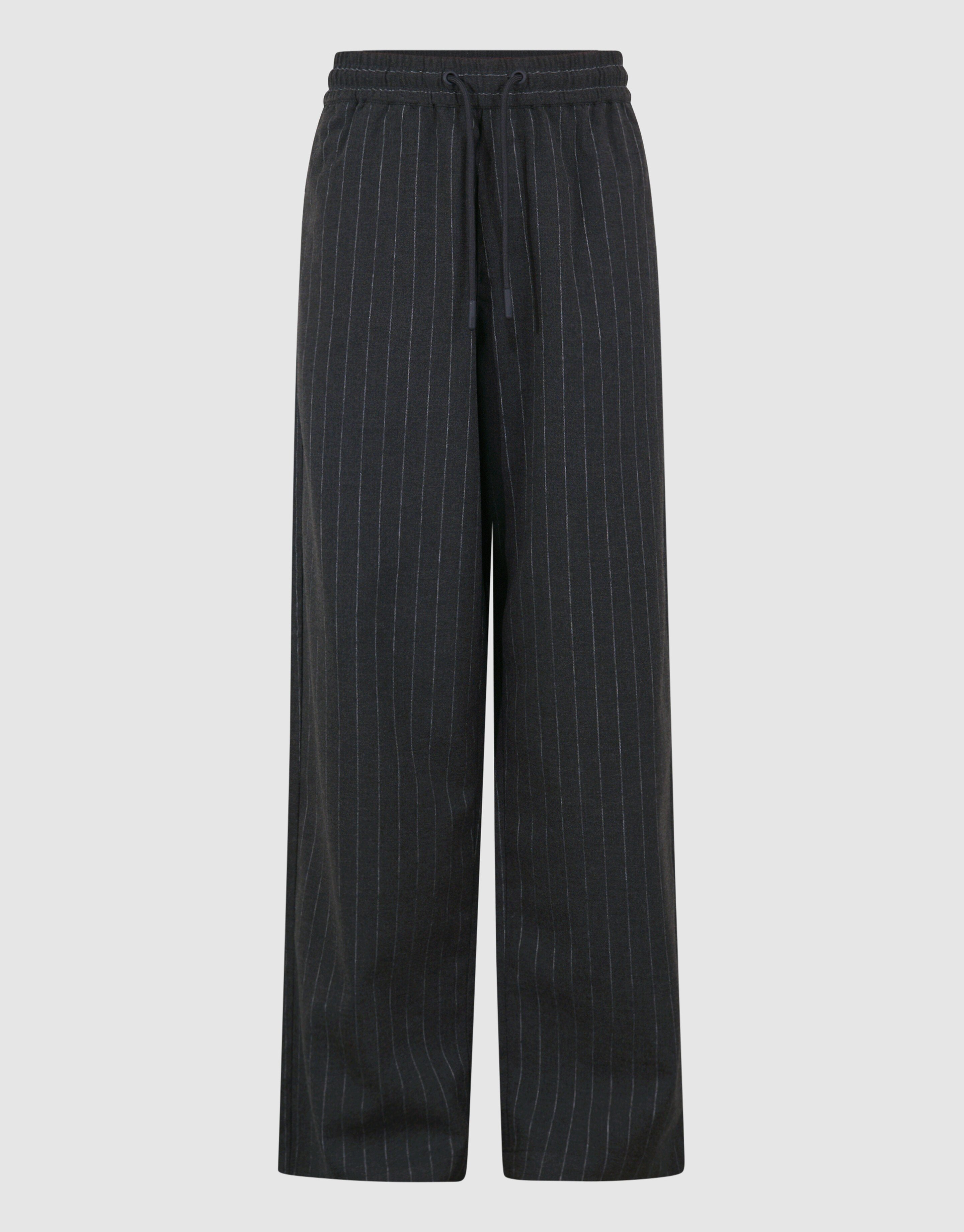 Pinstripe Wide Leg Broek Donkergrijs SHOEBY BOYS