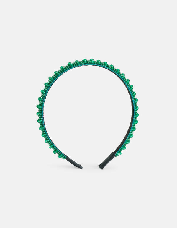 Beaded Haarband Groen SHOEBY ACCESSOIRES