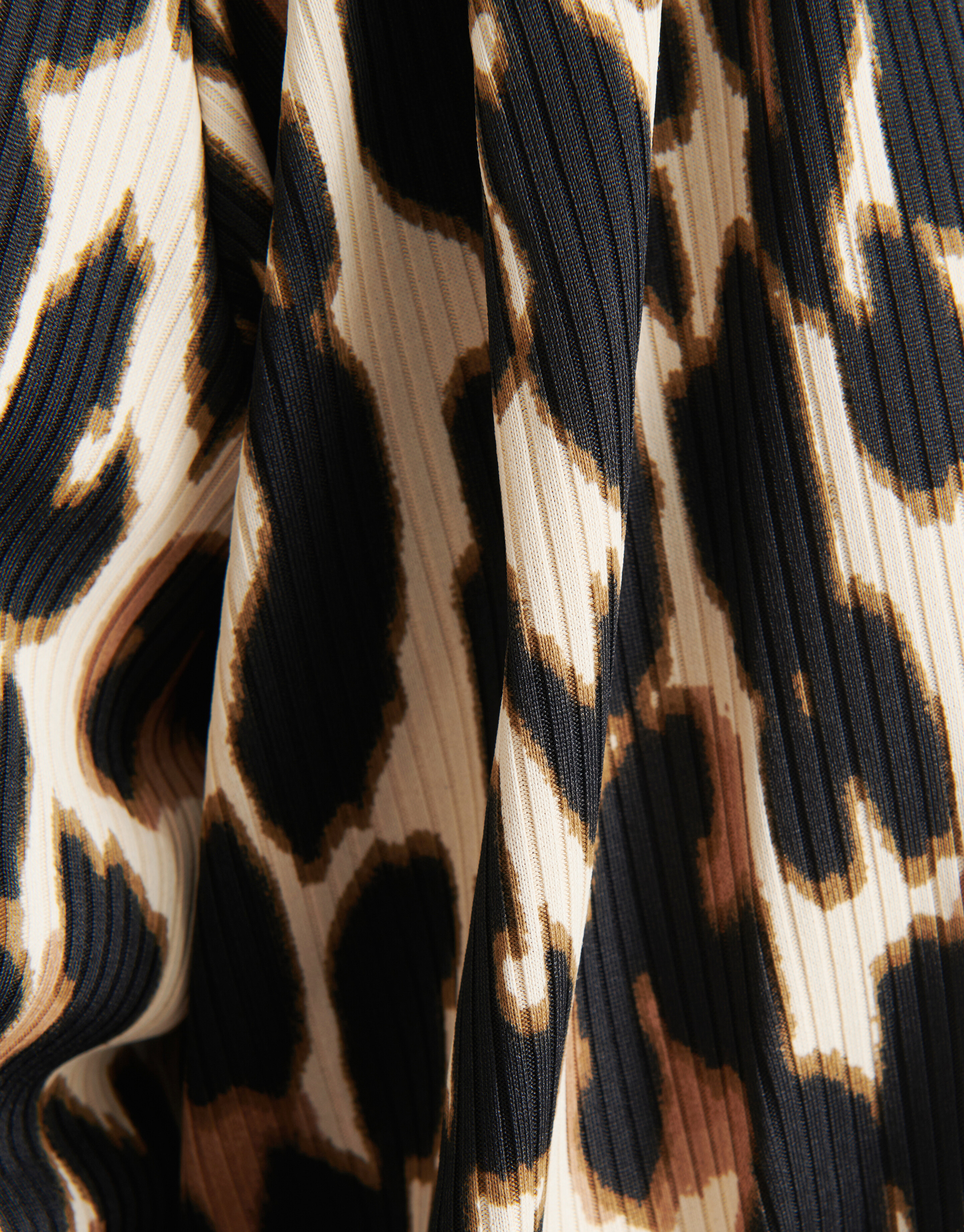 Leopard Rib Top Zwart SHOEBY WOMEN