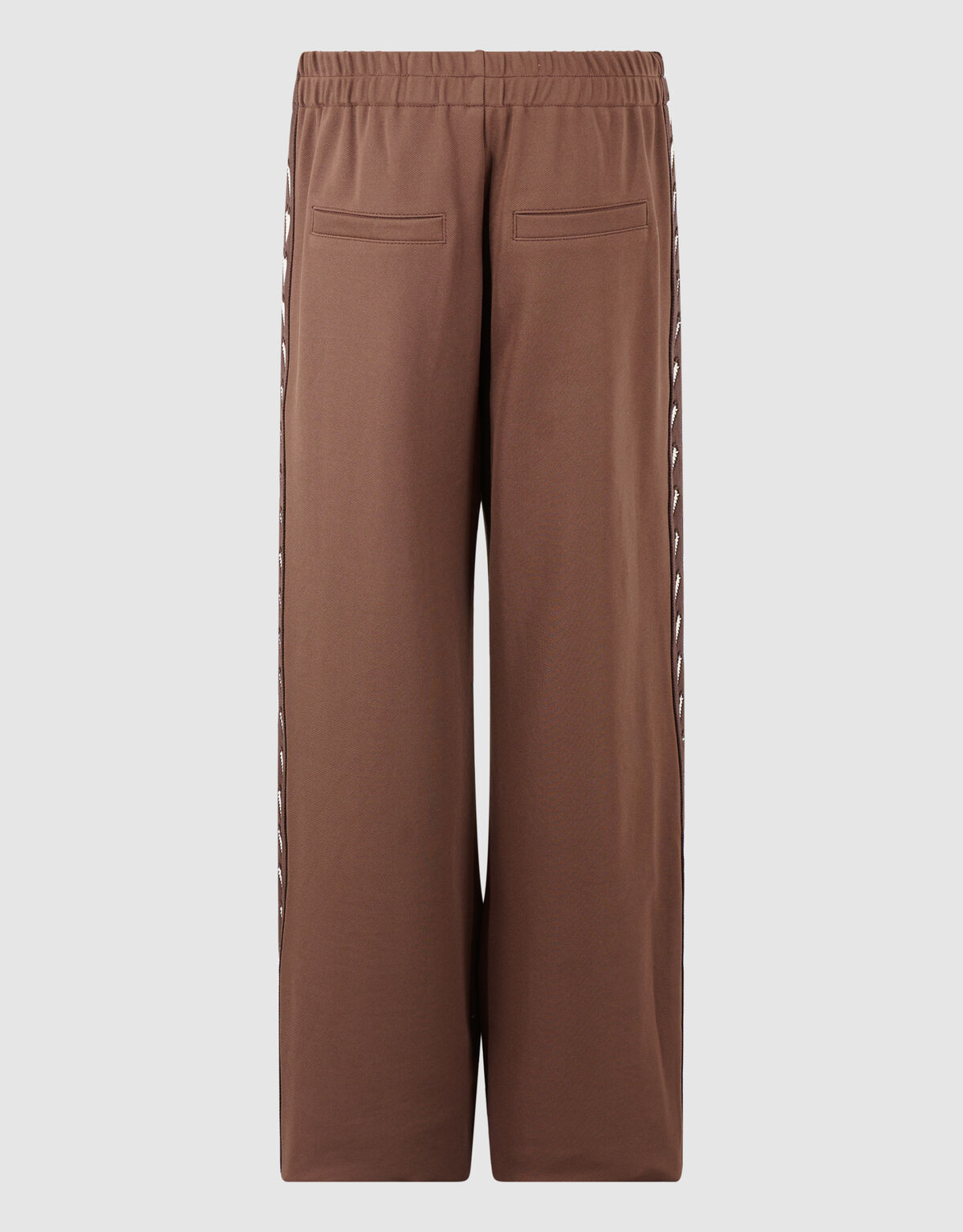 Fancy Tape Wide Leg Broek Bruin SHOEBY GIRLS