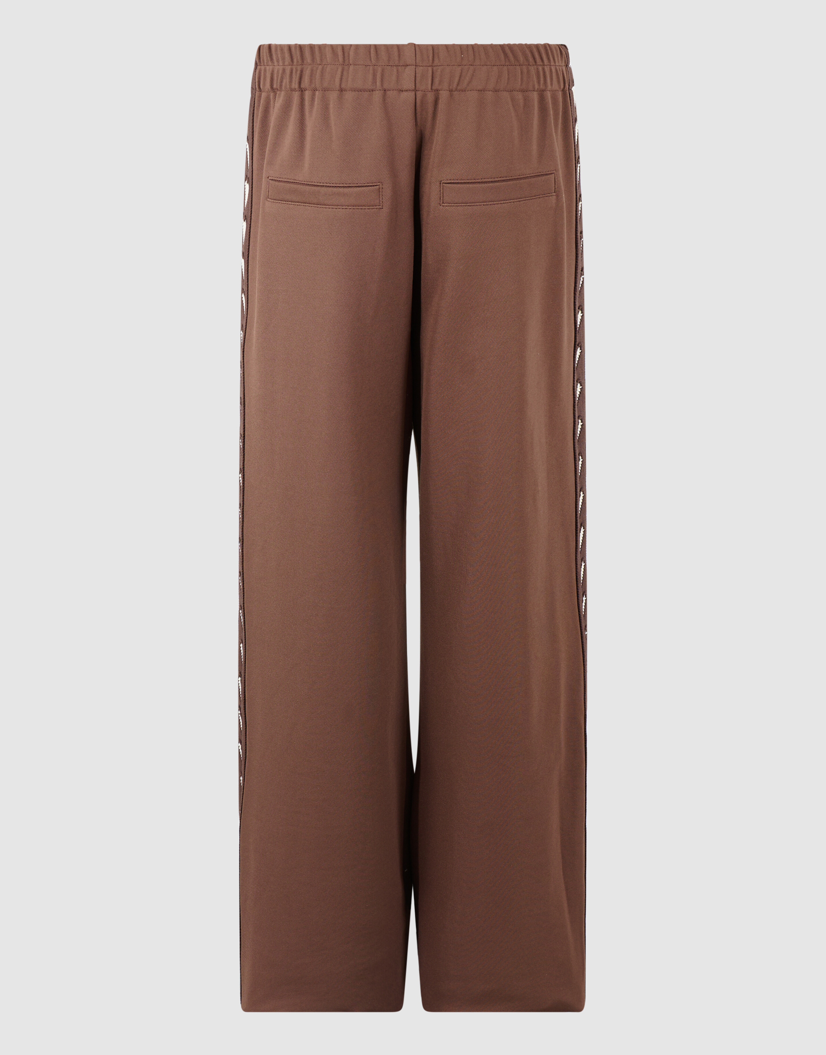 Fancy Tape Wide Leg Broek Bruin SHOEBY GIRLS