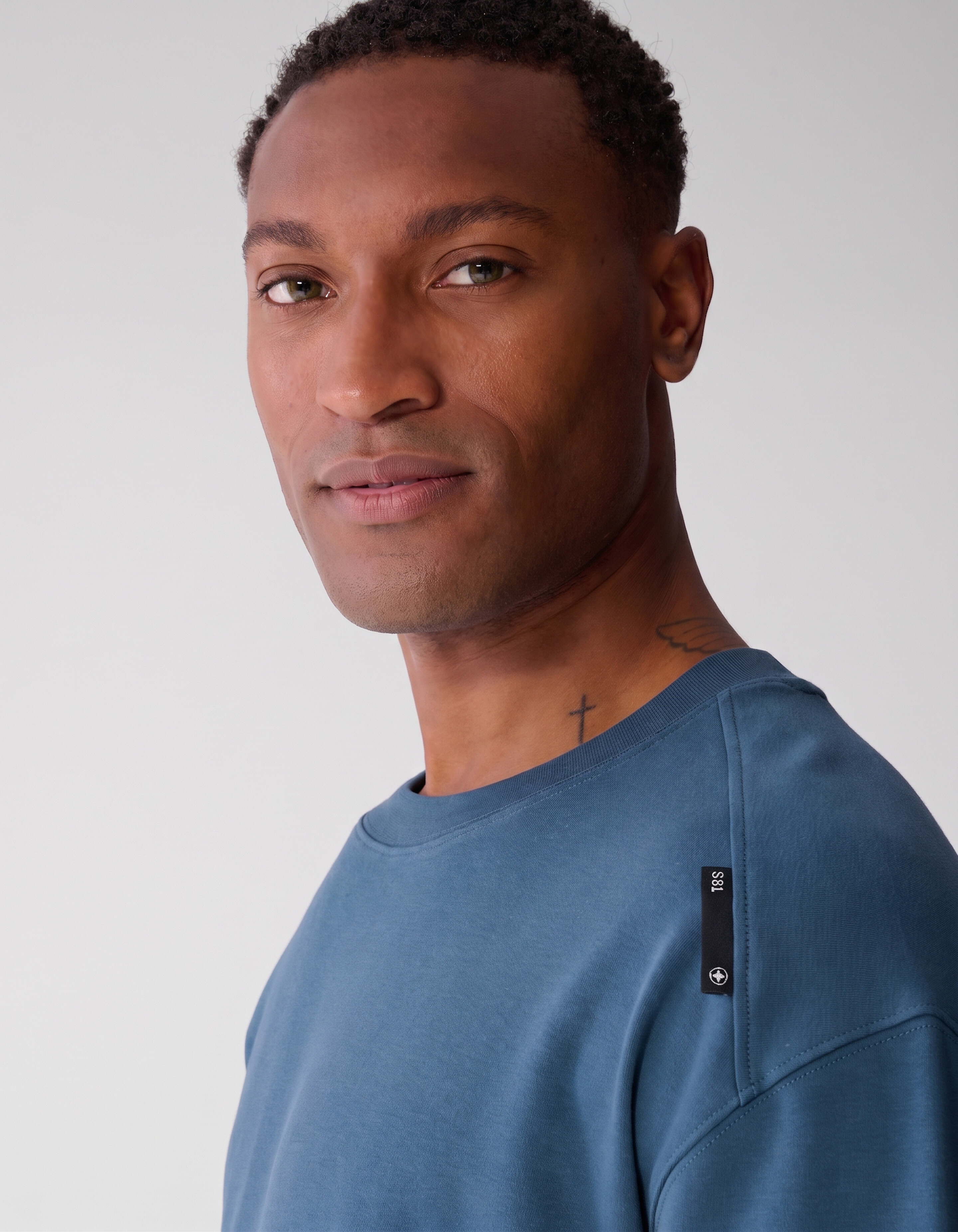 Basis Label T-shirt Blauw SHOEBY MEN