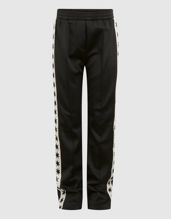 Sporty Ster Wide Leg Broek Zwart SHOEBY GIRLS