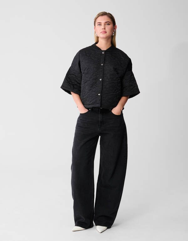 Short Sleeve Embroidery Bomber Jack Zwart SHOEBY WOMEN