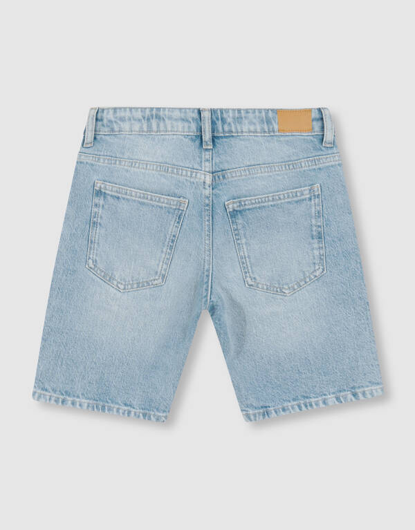 Straight Fit Denim Short Bleached SHOEBY BOYS