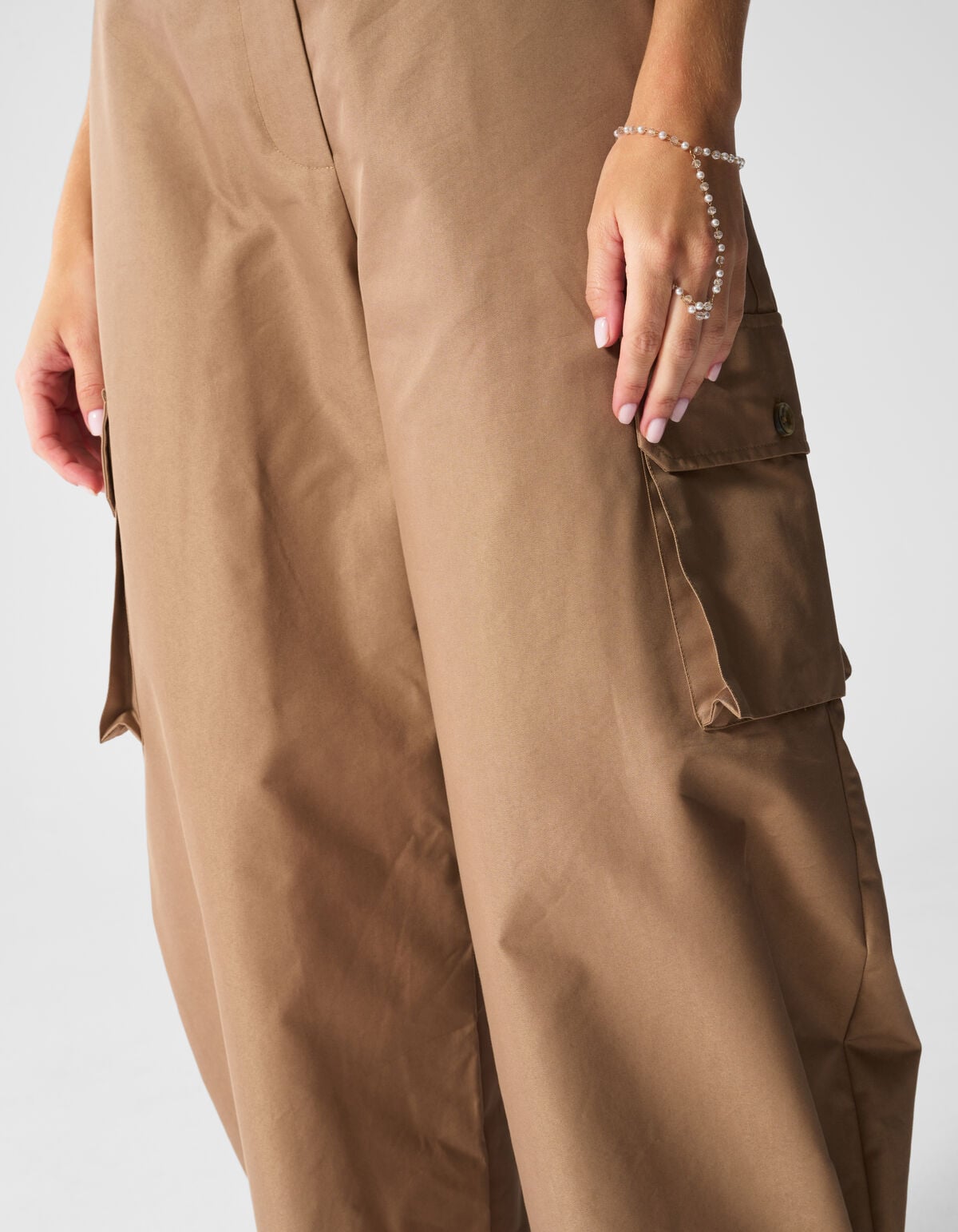 Cargo Barrel Fit Broek Zand SHOEBY WOMEN