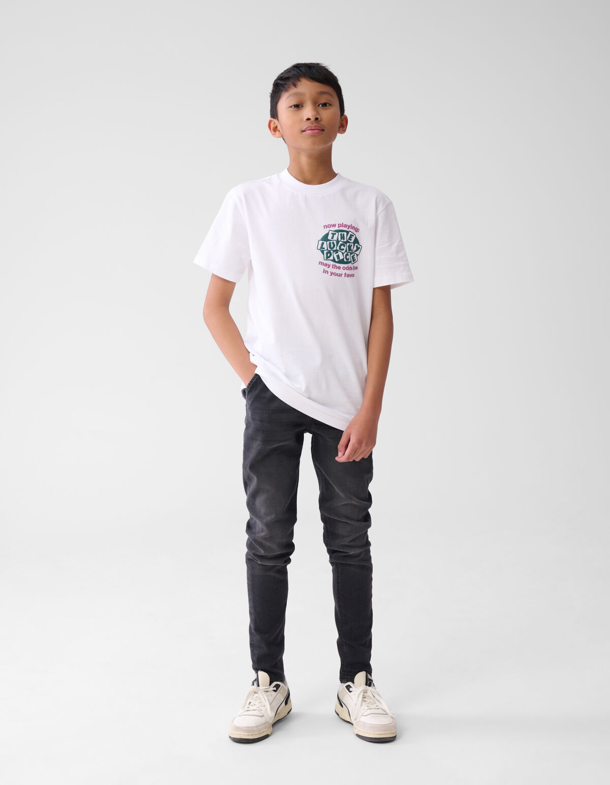 Artwork T-shirt Wit SHOEBY BOYS
