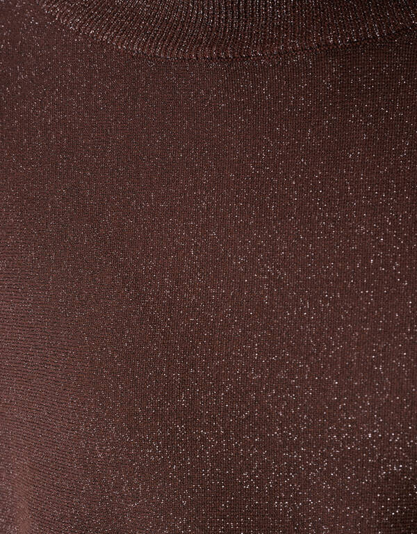 Glitter Vleermuis Trui Donkerbruin SHOEBY WOMEN