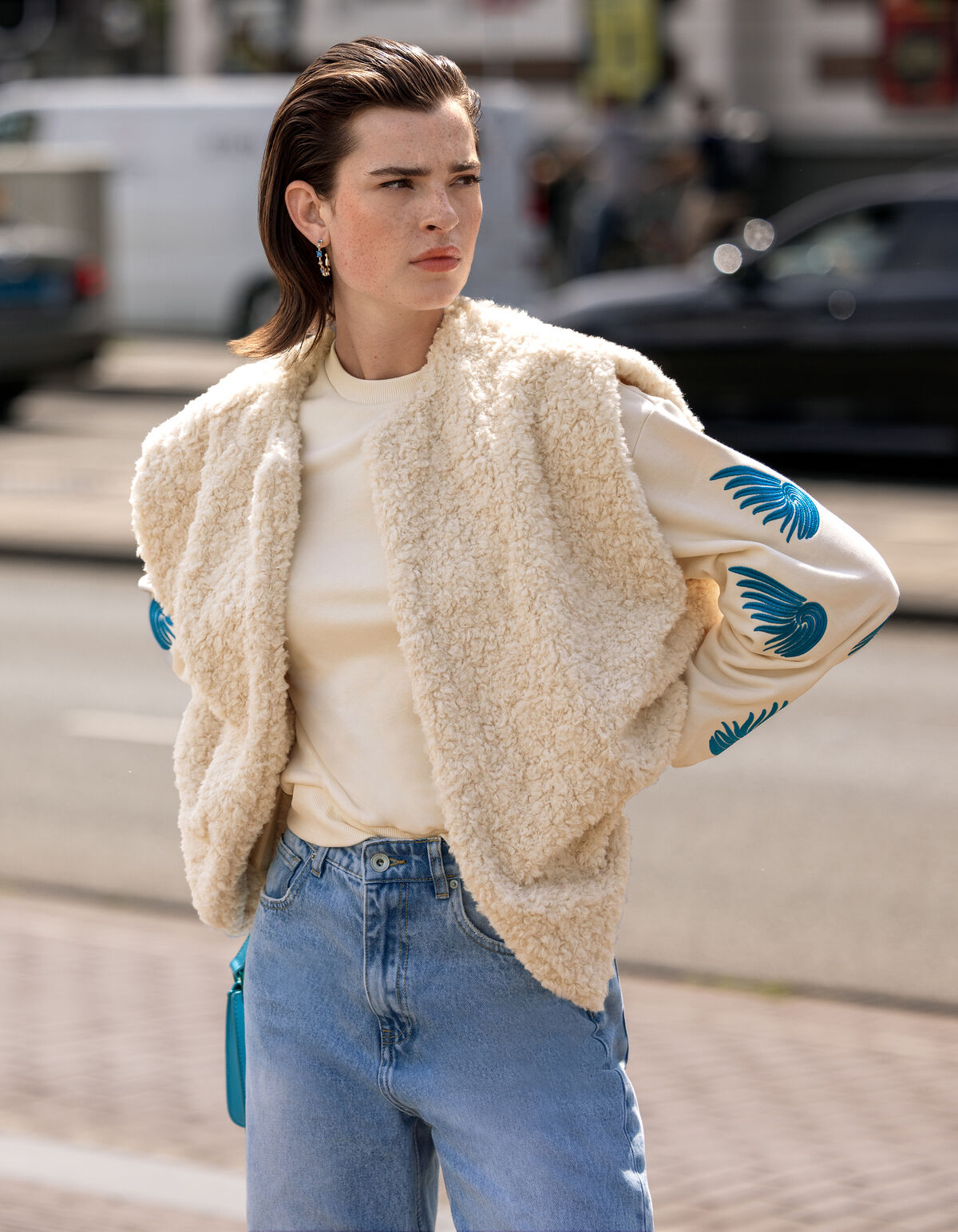 Embroidery Sweater Gebroken Wit SHOEBY WOMEN