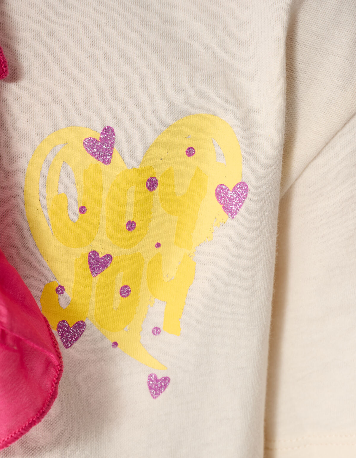 Joy Artwork T-shirt Gebroken Wit SHOEBY GIRLS