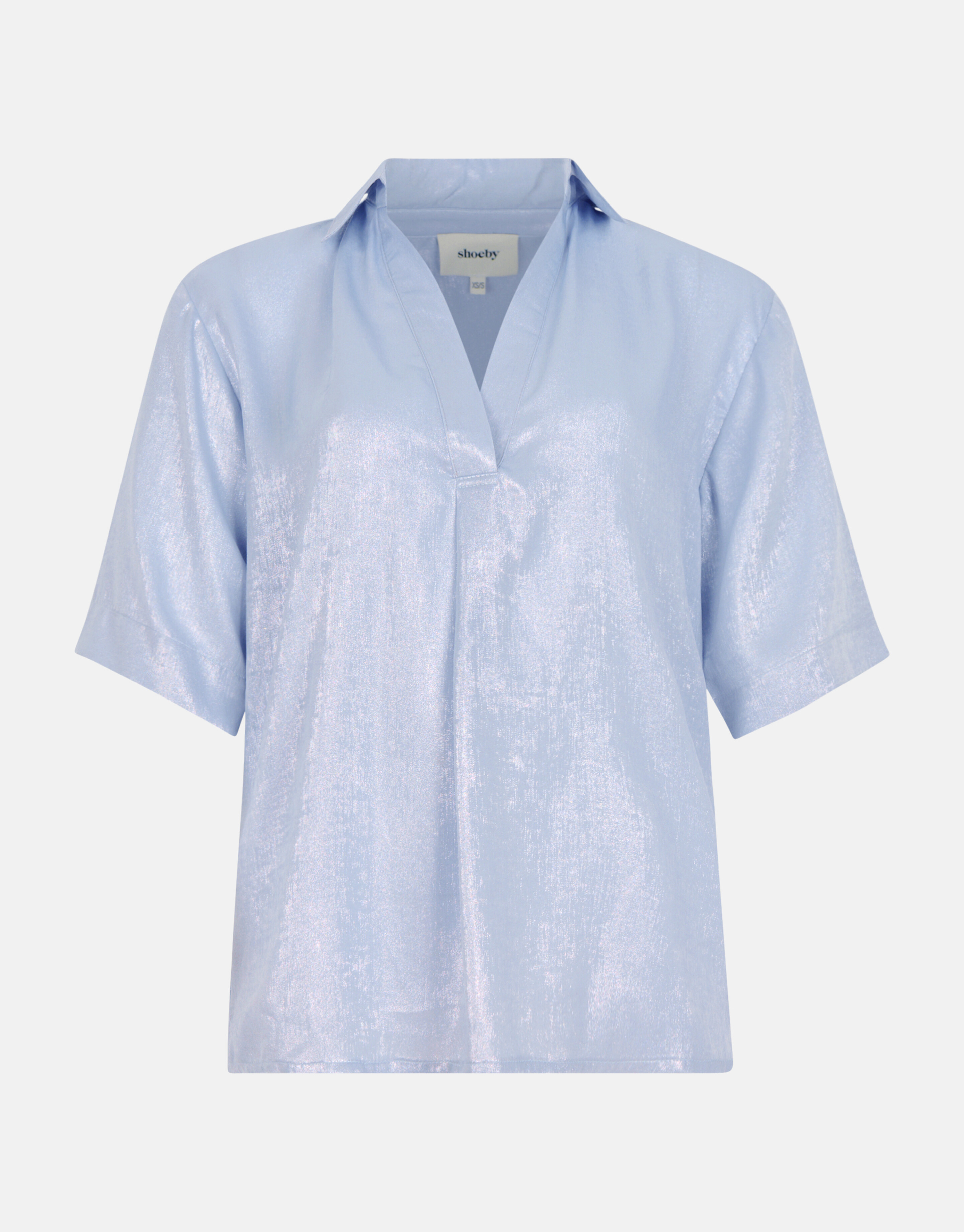 Metallic Top Lichtblauw By Fred SHOEBY WOMEN
