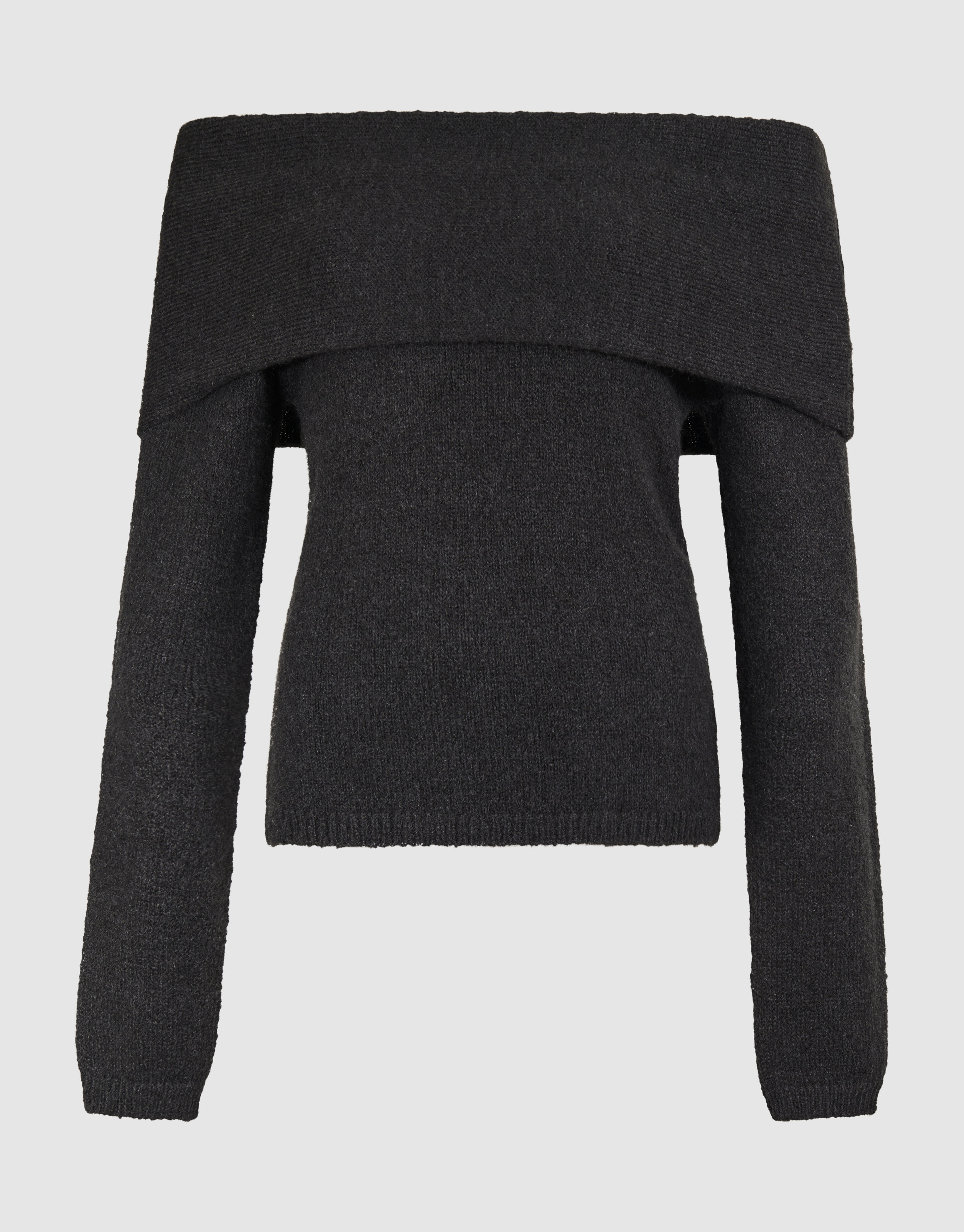 Off Shoulder Trui Donkergrijs SHOEBY WOMEN