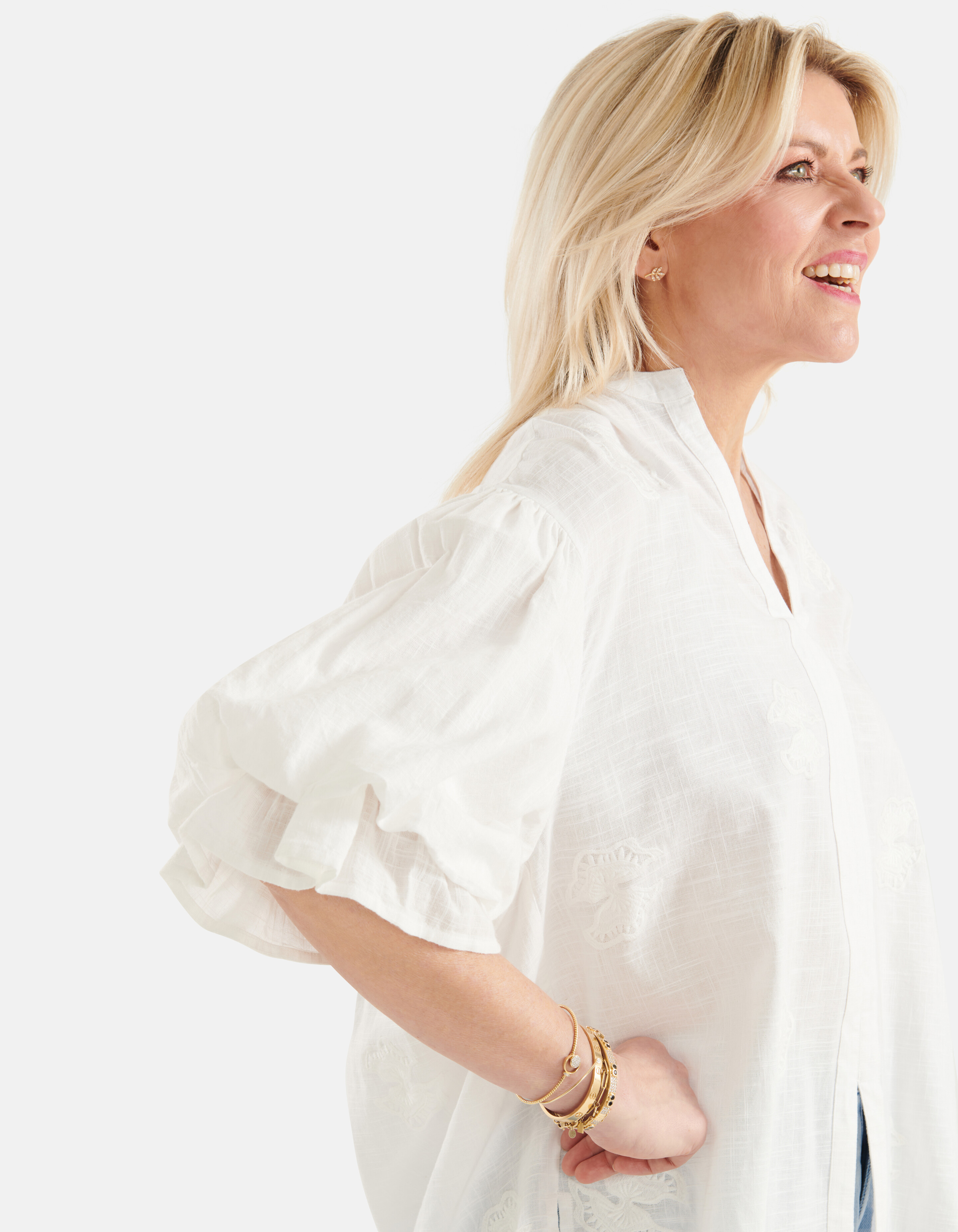 Embroidery Blouse Gebroken Wit SHOEBY WOMEN