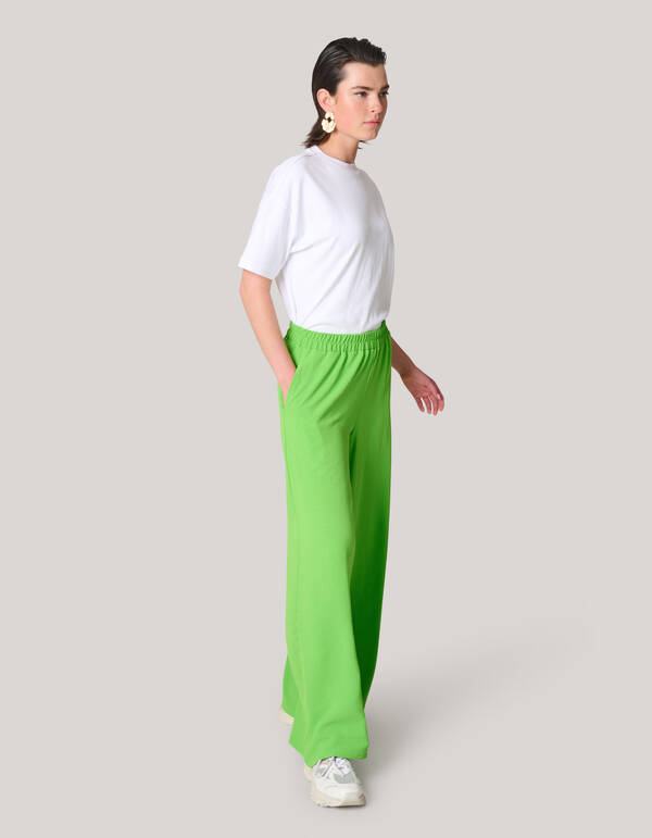 Wide Leg Broek Groen SHOEBY WOMEN