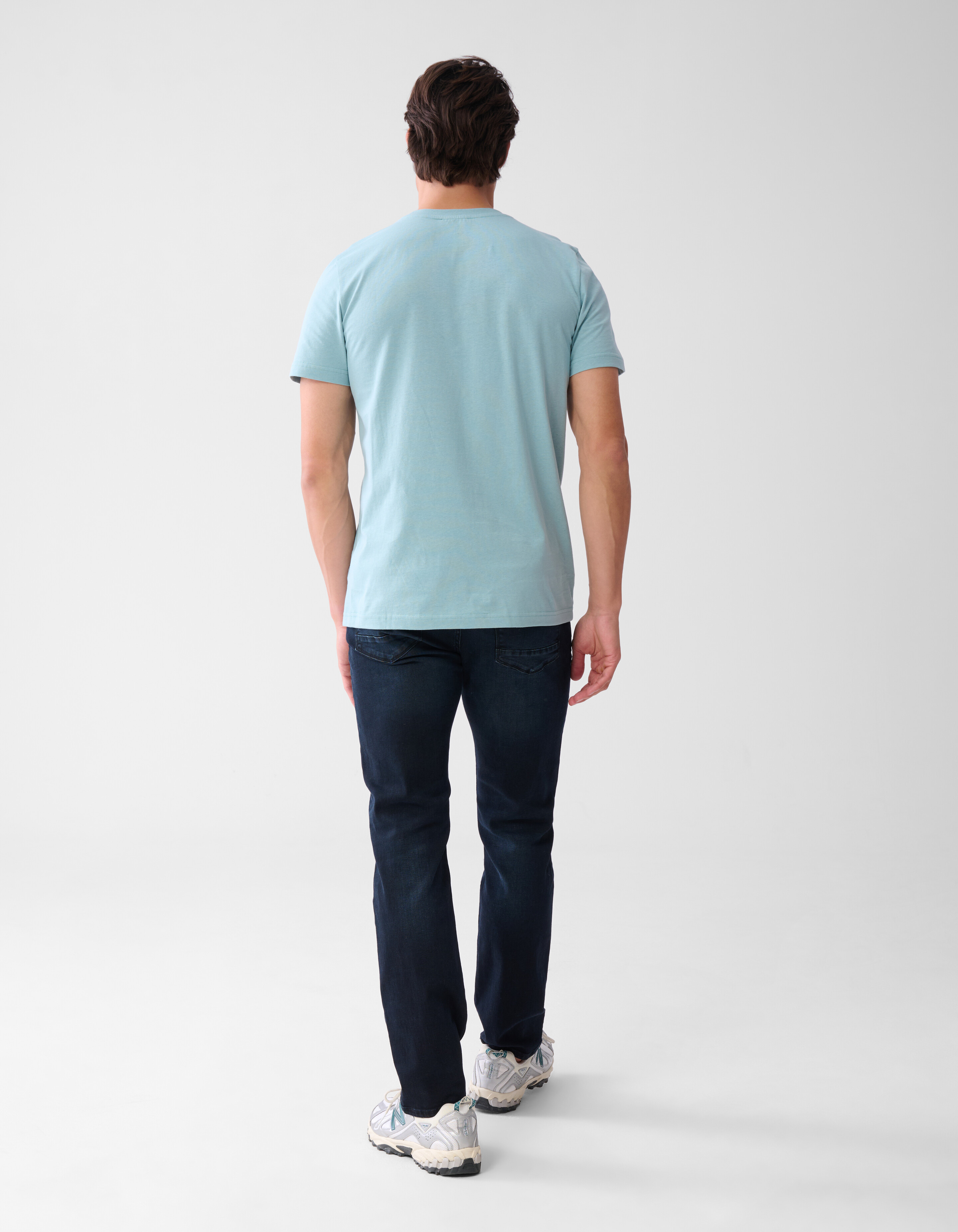Straight Fit Jeans Blauw/Zwart L32 Refill