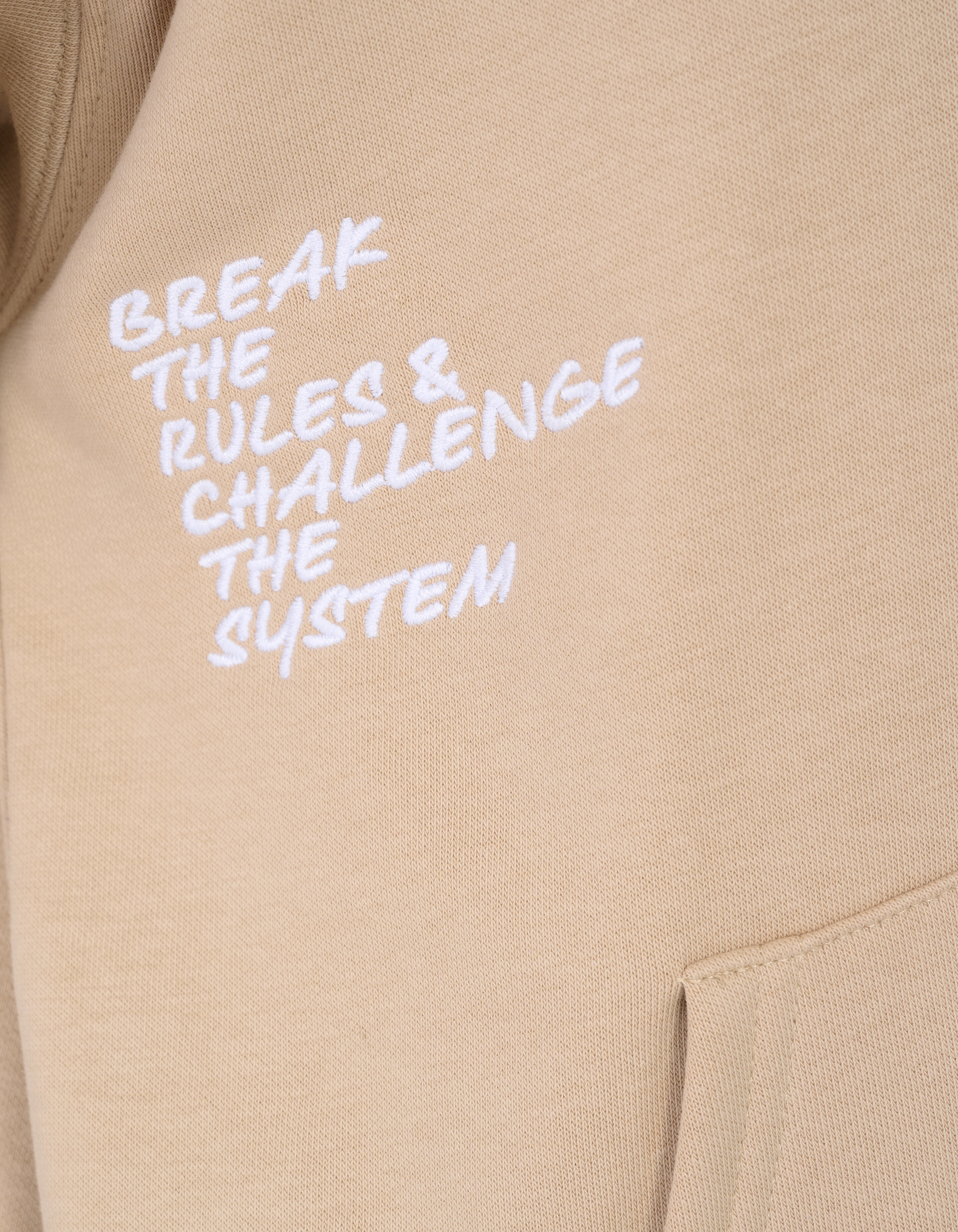 Breaker Artwork Hoodie Beige SHOEBY BOYS