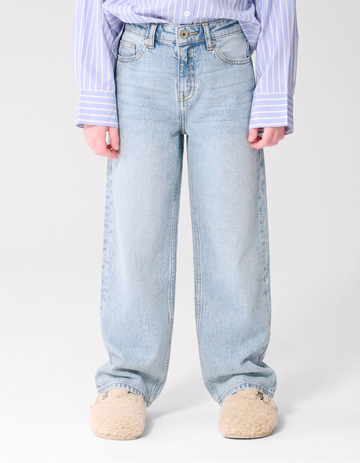 Baggy Fit Jeans Lichtblauw SHOEBY GIRLS