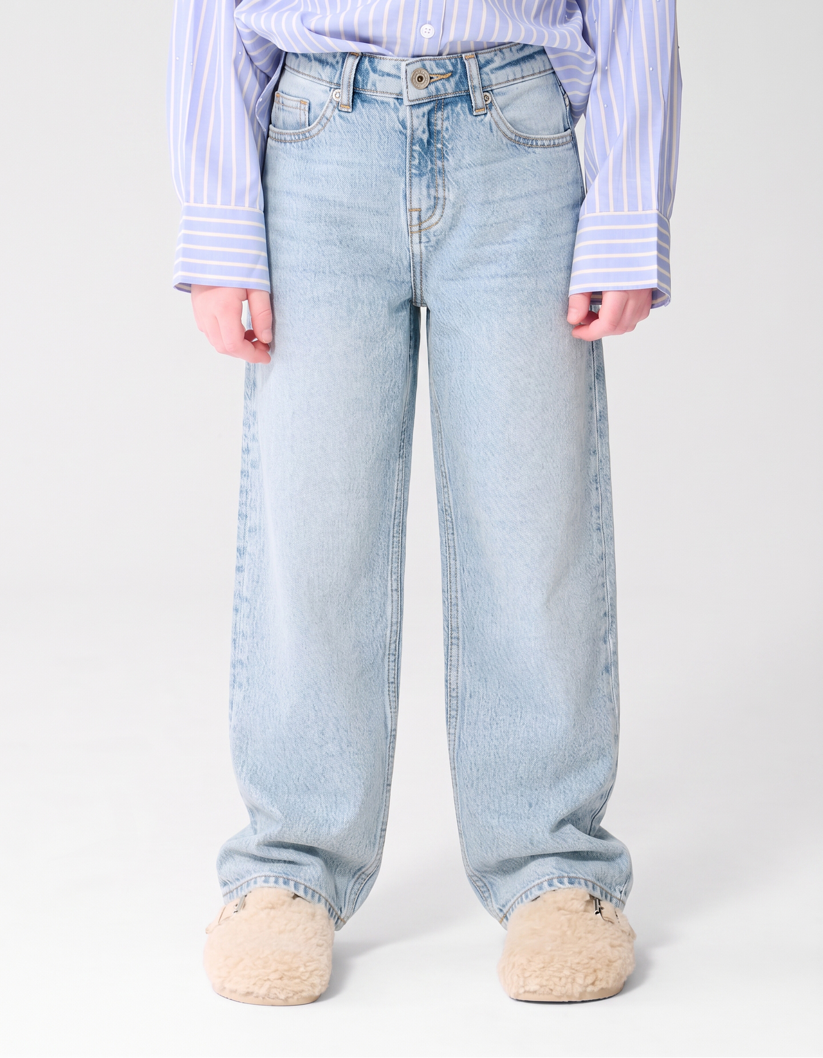 Baggy Fit Jeans Lichtblauw SHOEBY GIRLS