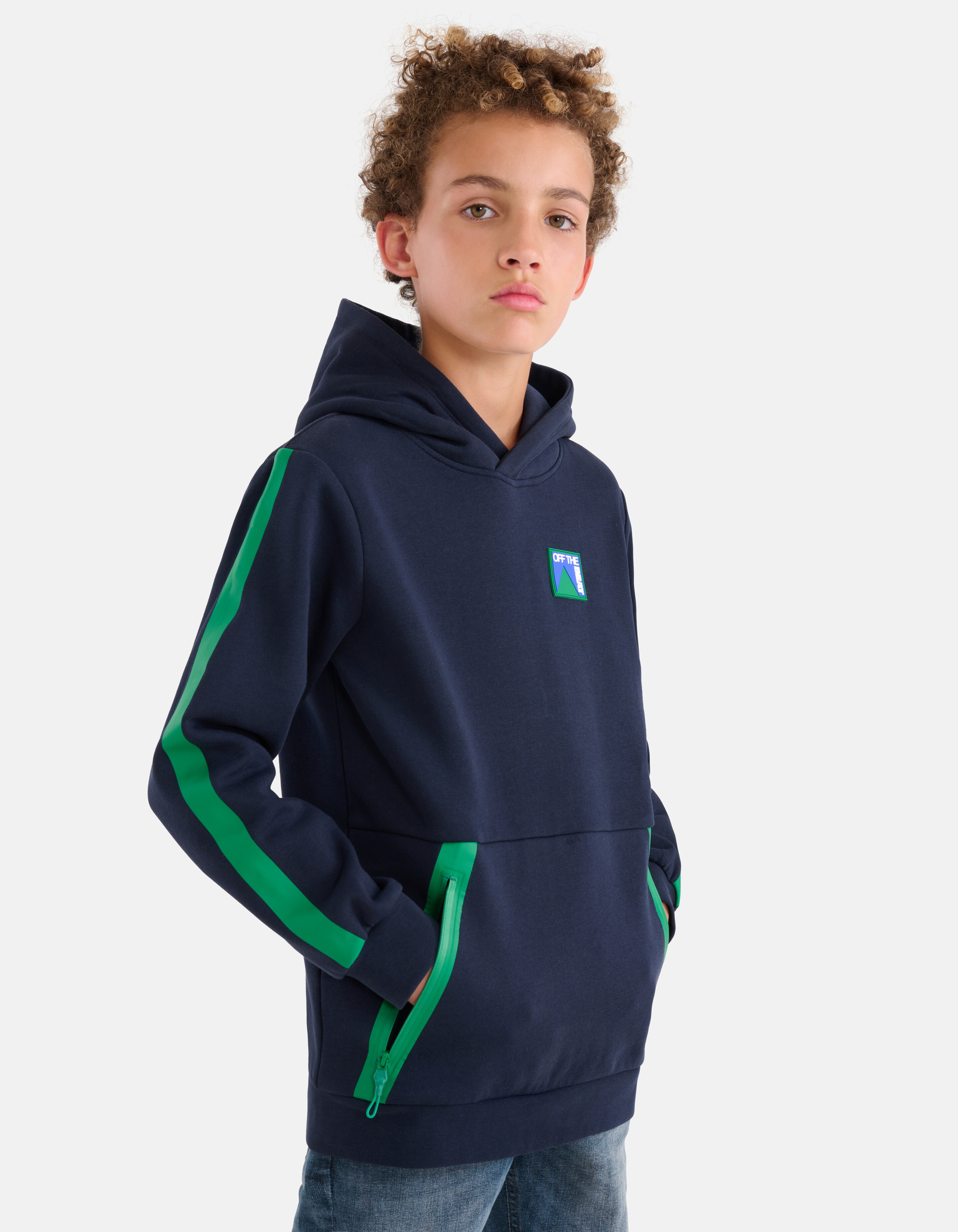 Tape Hoodie Donkerblauw SHOEBY BOYS