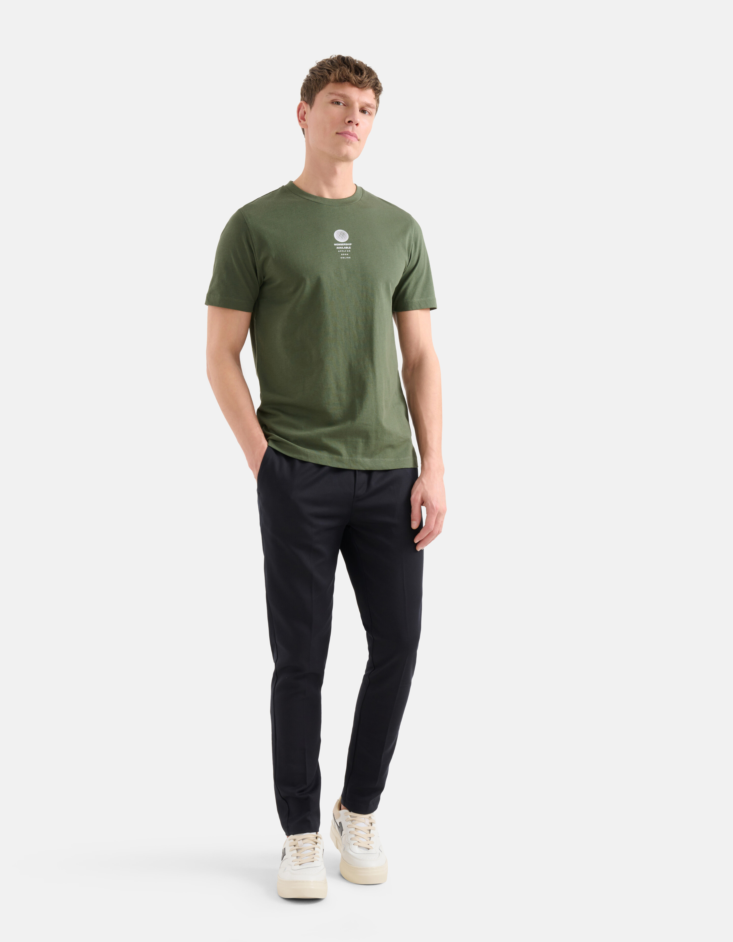 Regular Fit T-shirt Donkergroen SHOEBY MEN