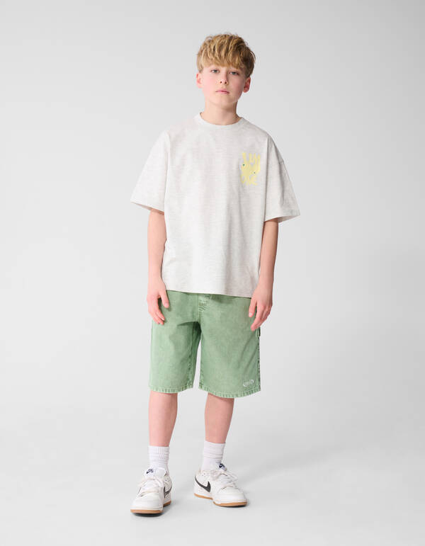 Citrus Artwork T-shirt Lichtgrijs SHOEBY BOYS