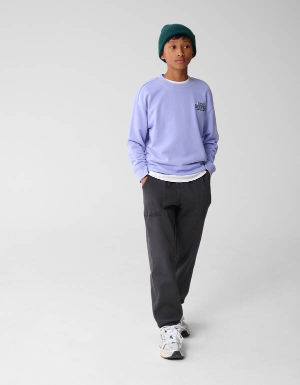 Kick Off Artwork Sweater Lichtpaars SHOEBY BOYS