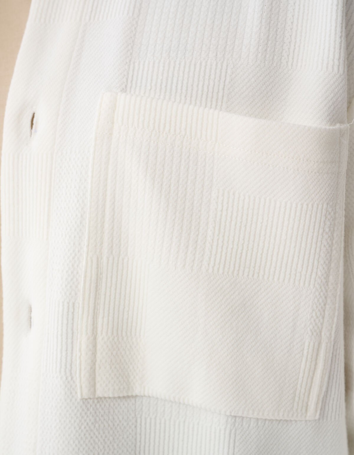 Block Jersey Overshirt Gebroken Wit SHOEBY MEN