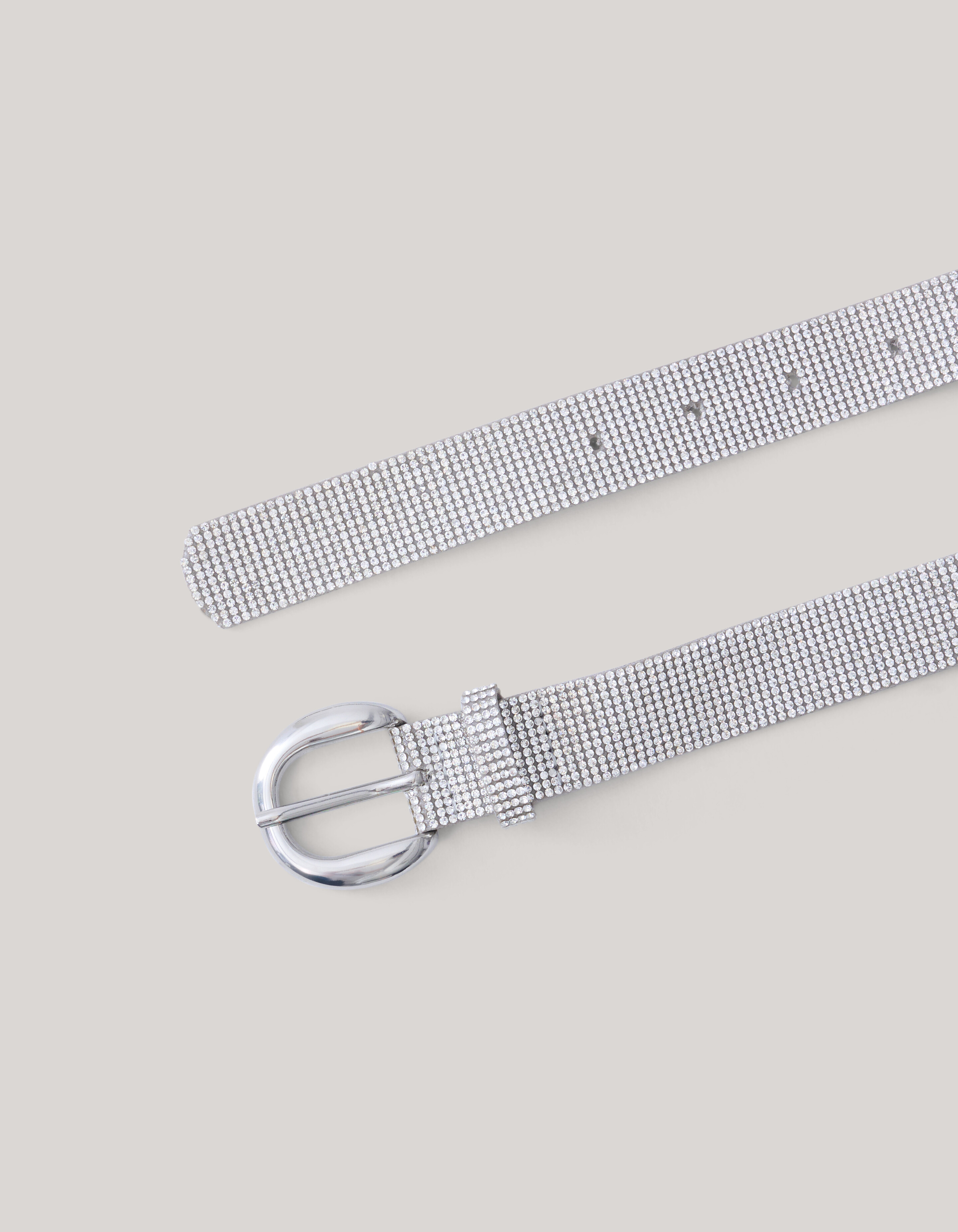 Strass Riem zilver SHOEBY ACCESSOIRES