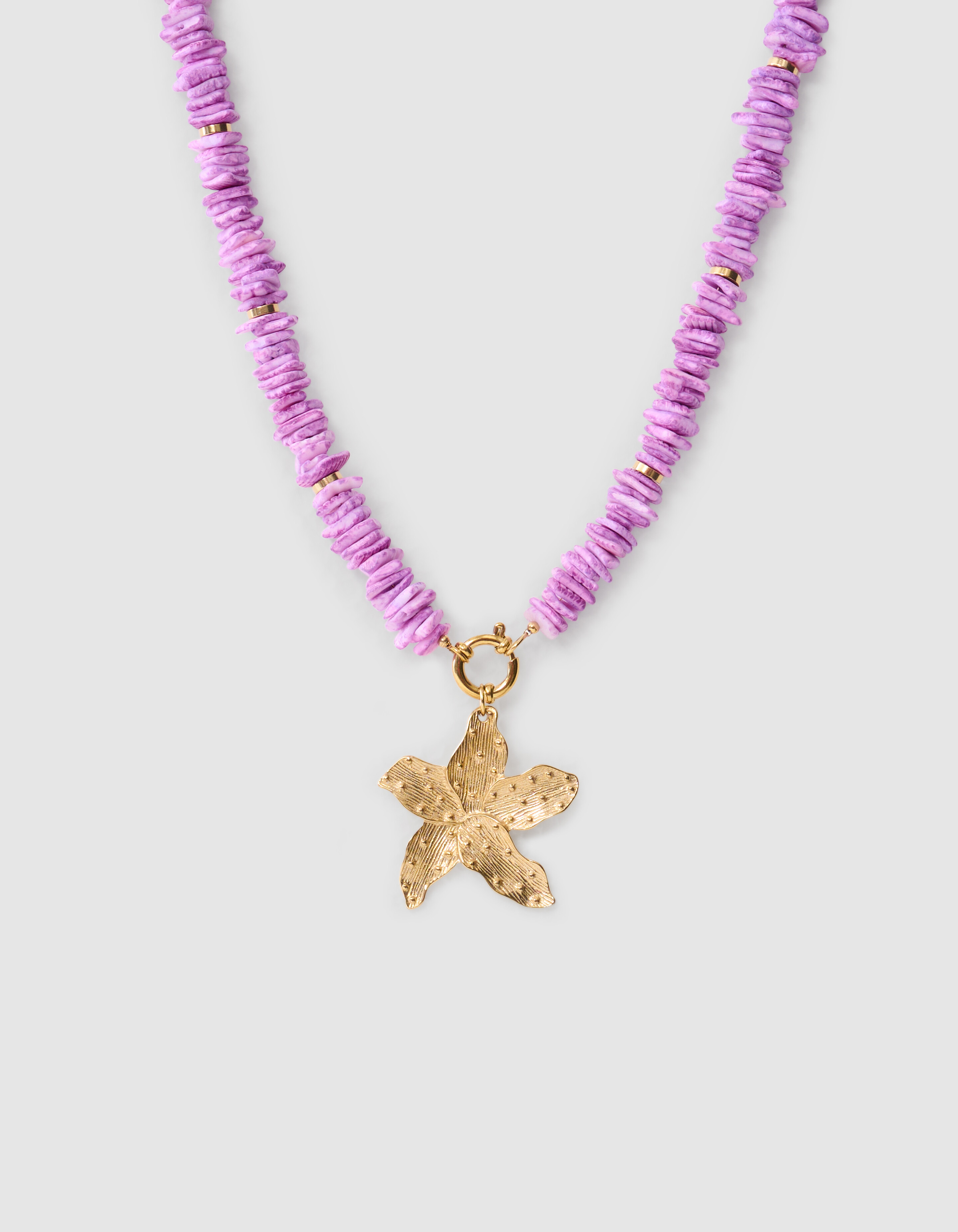 Shell Flower Ketting Paars SHOEBY ACCESSOIRES