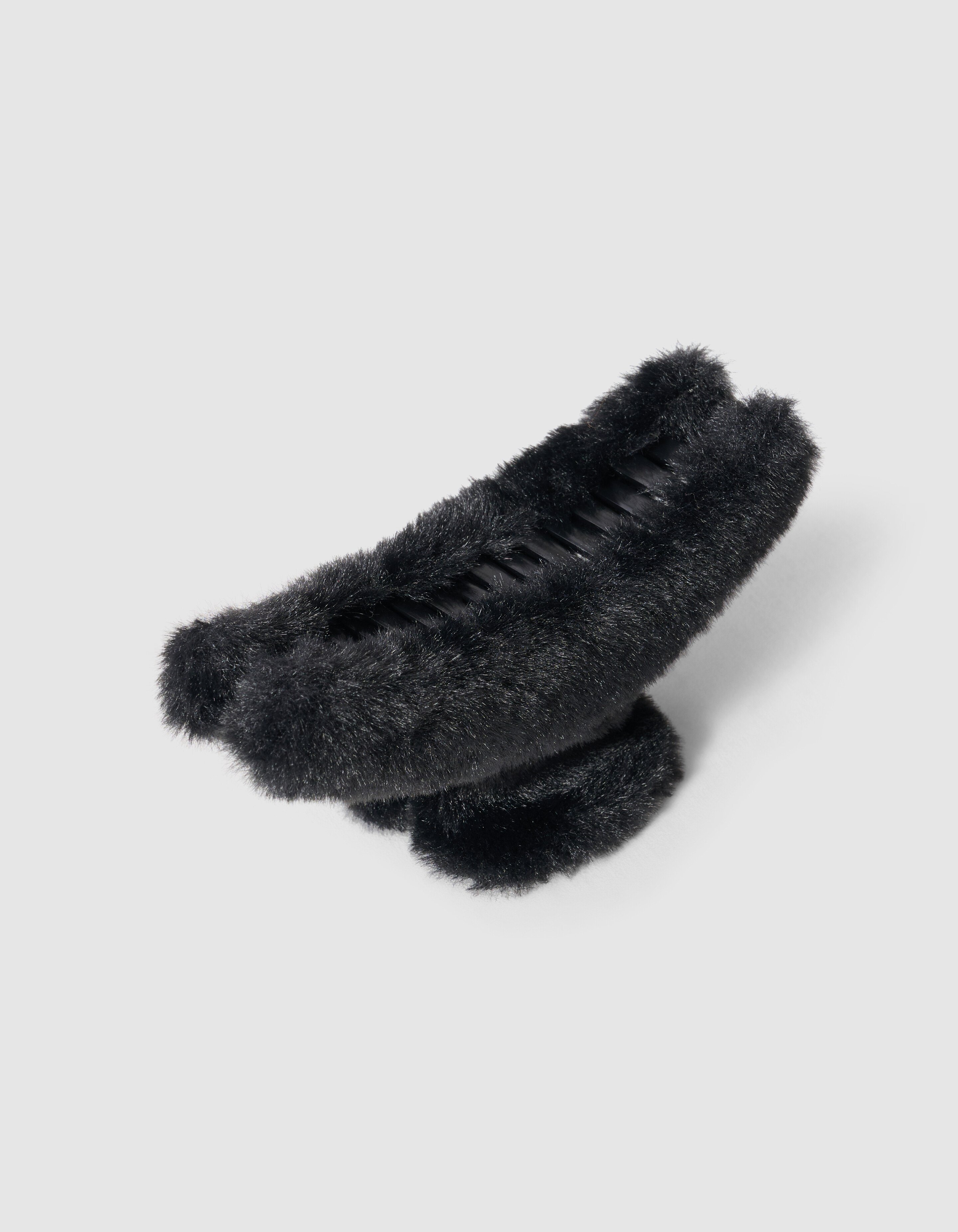 Faux Fur Big Haarclip Zwart SHOEBY ACCESSOIRES