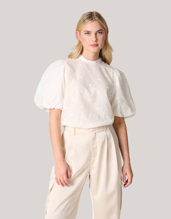 Heart Top Gebroken Wit SHOEBY WOMEN