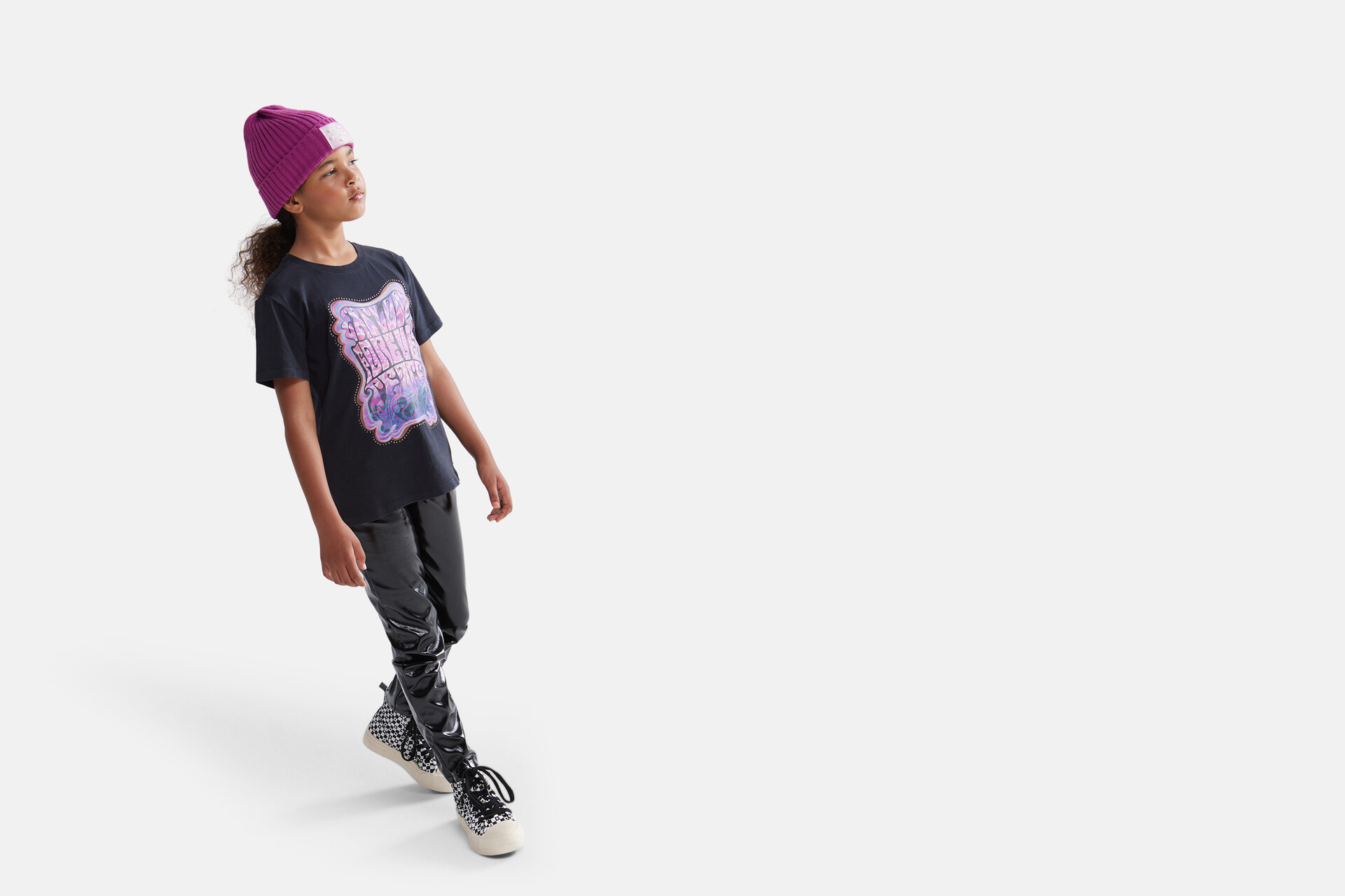 Print T-shirt Donkergrijs SHOEBY GIRLS